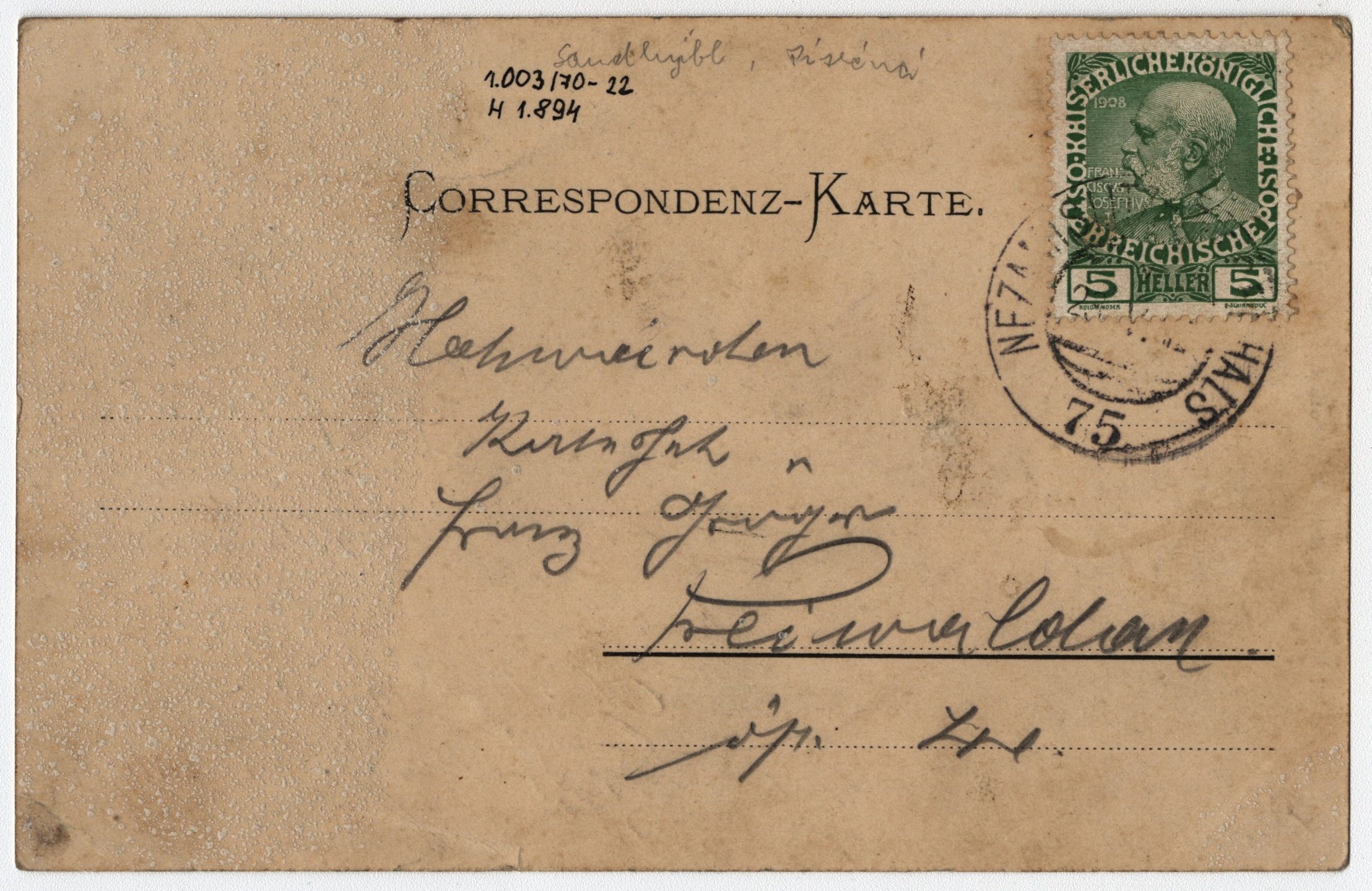 Náhledový obrázek Písečná (quodlibetová pohlednice) - 2