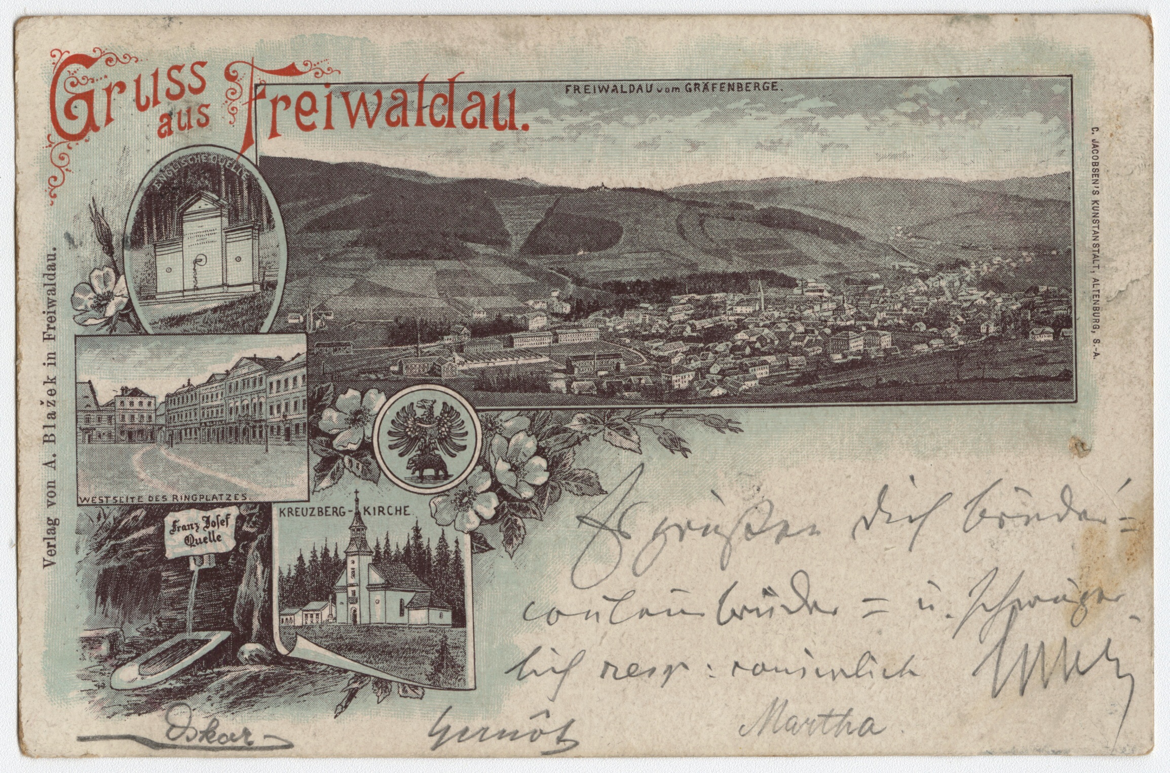 Náhledový obrázek Město Jeseník (quodlibetová pohlednice) - 1