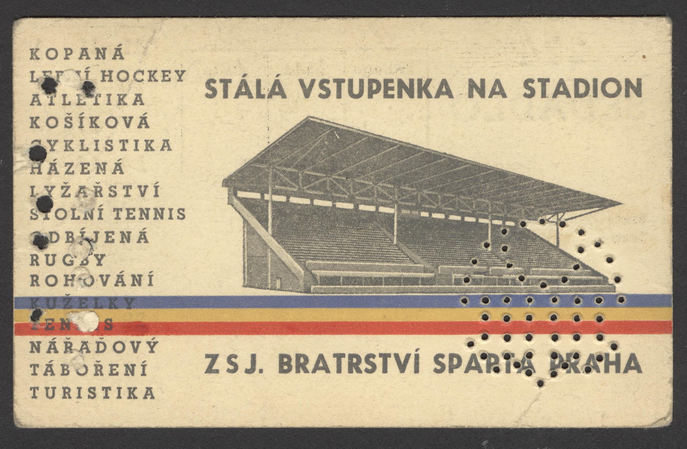 Náhledový obrázek AC Sparta Praha. Stálá vstupenka na stadion - 2