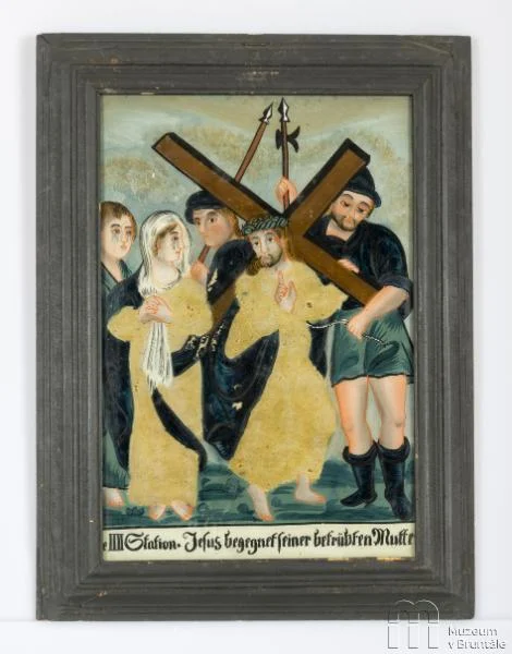 Náhledový obrázek předmětu Křížová cesta E44LU až E55LU - IV. zastavení, Kristus potkává svou matku