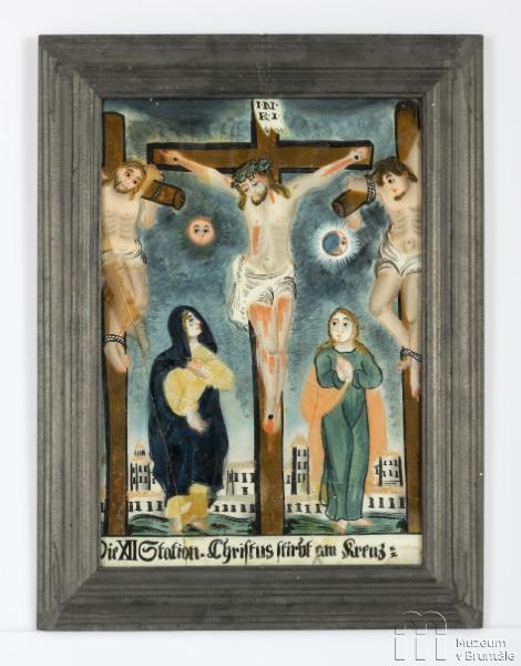 Náhledový obrázek Křížová cesta E44LU až E55LU - XII. zastavení, Kristus umírá na kříži - 1