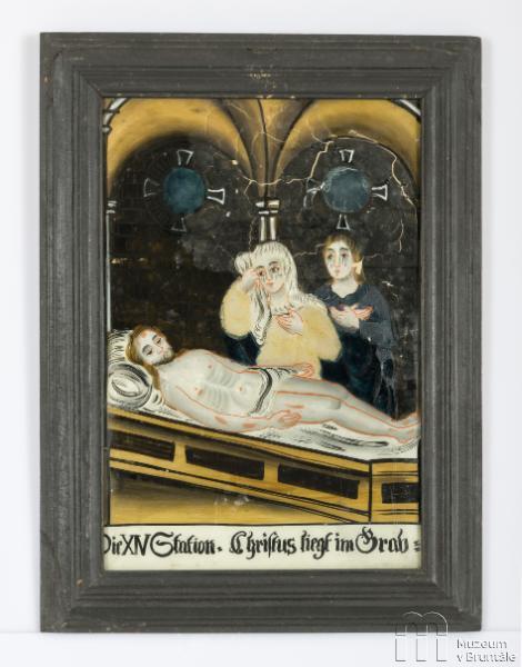 Náhledový obrázek Křížová cesta E44LU až E55LU - XIV. zastavení, Kristus uložený v hrobě - 1