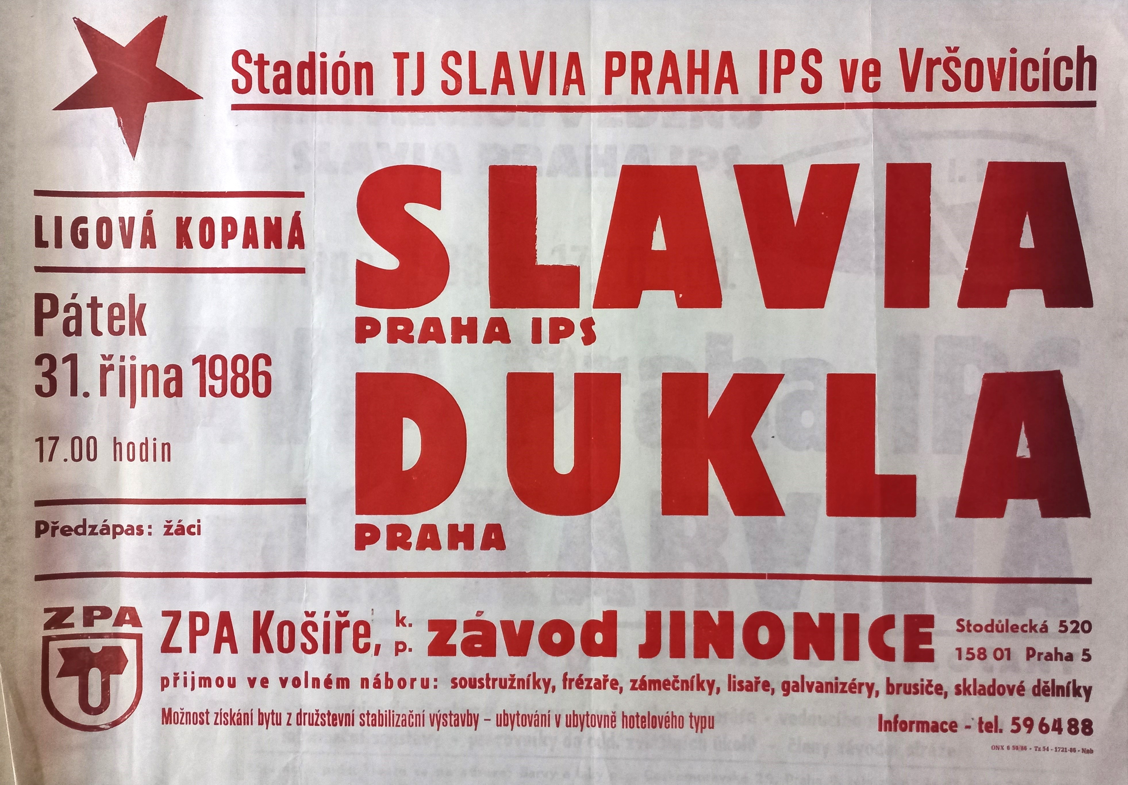 Náhledový obrázek Slavia - Dukla - 1