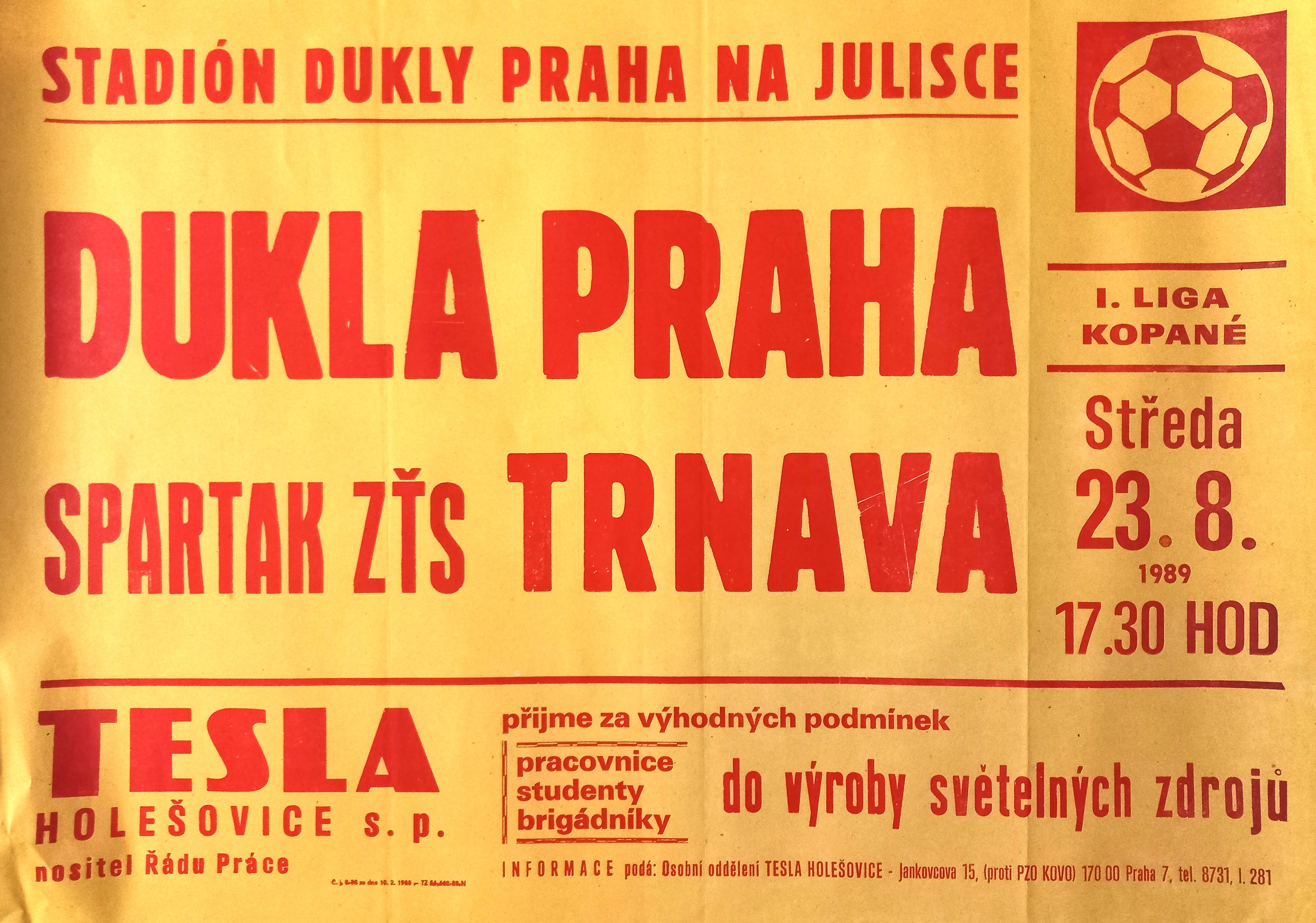 Náhledový obrázek Dukla Praha - Spartak ZŤS Trnava - 1