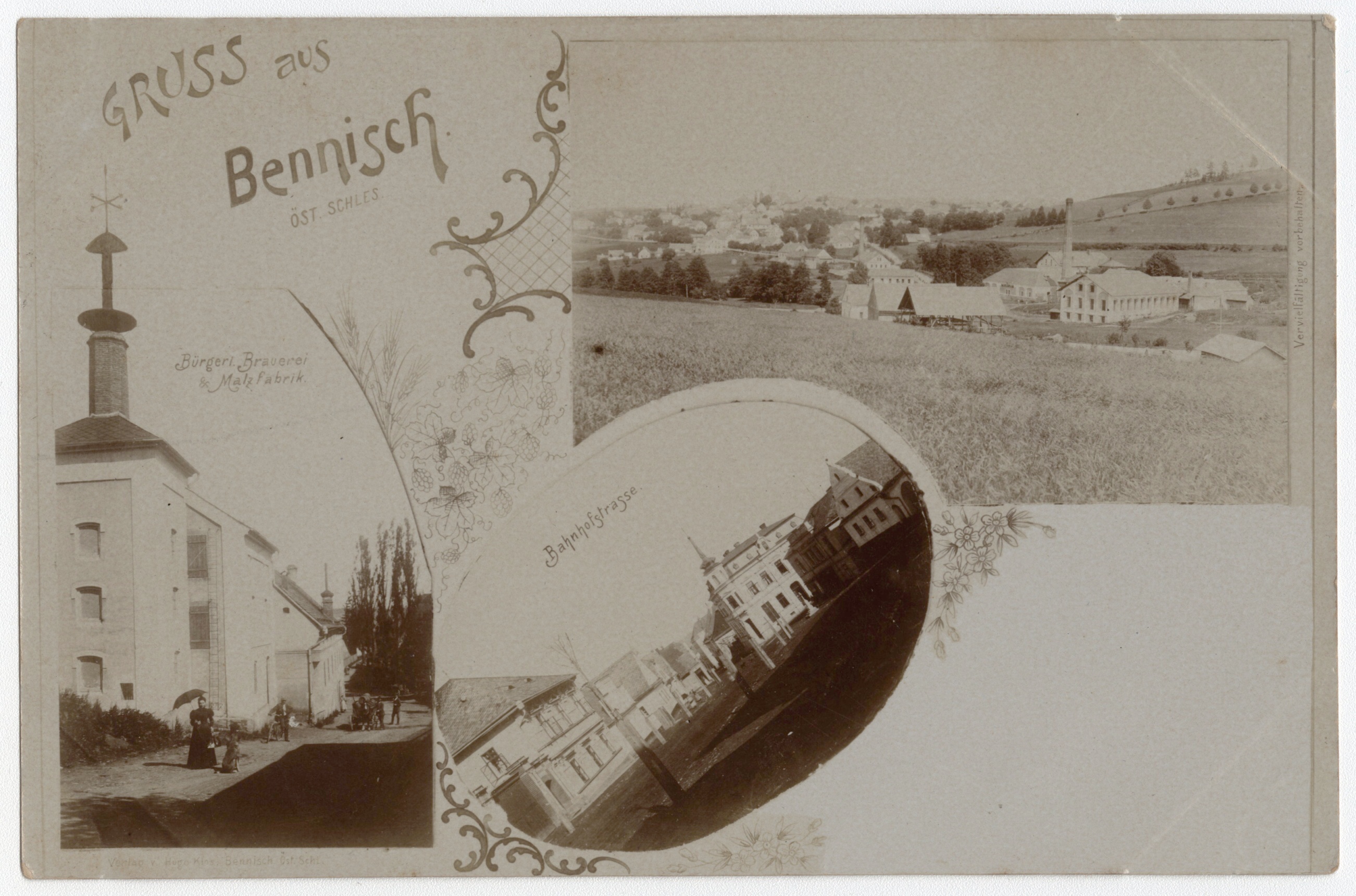 Náhledový obrázek Horní Benešov (kombinovaná pohlednice) - 1