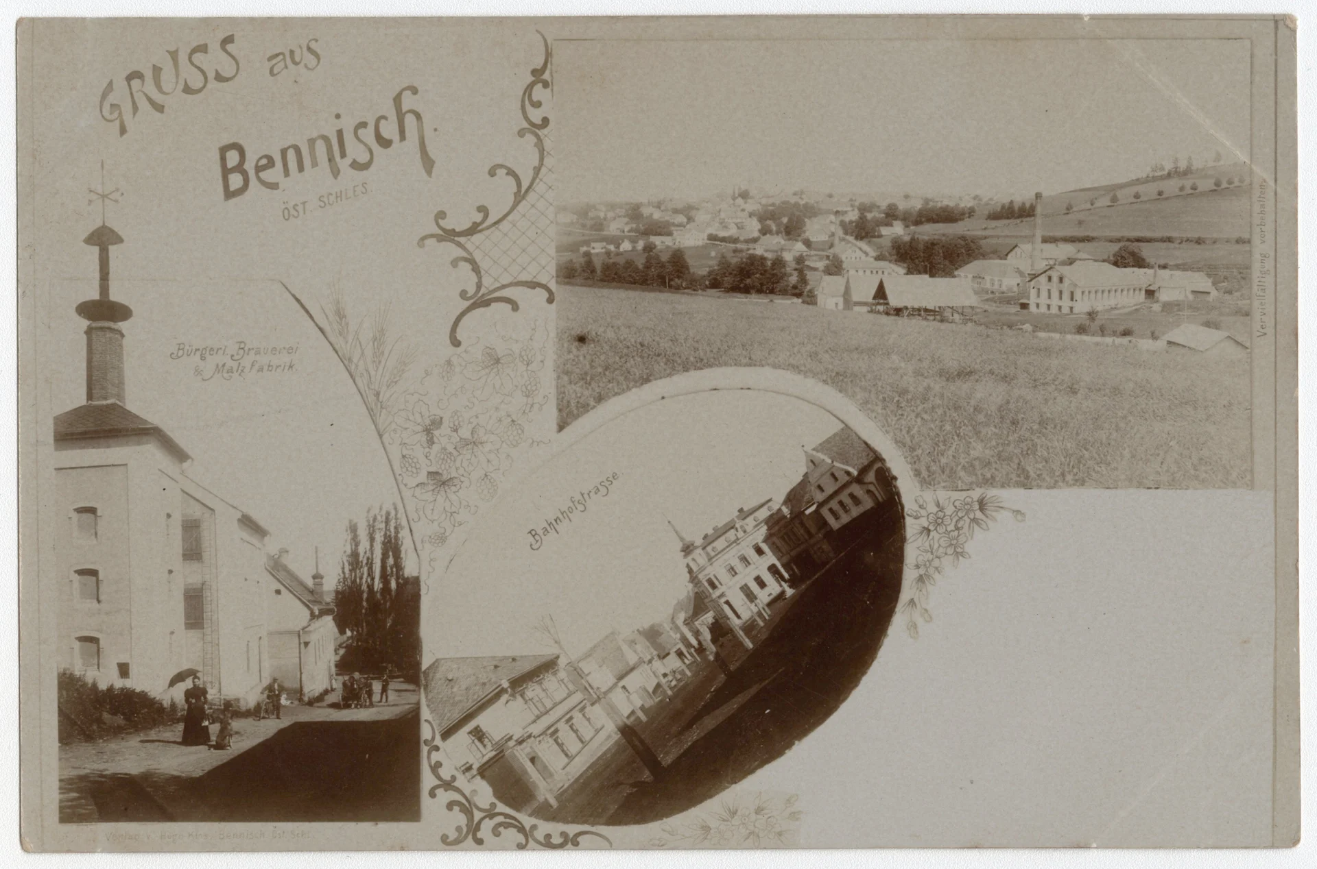 Náhledový obrázek předmětu Horní Benešov (kombinovaná pohlednice)