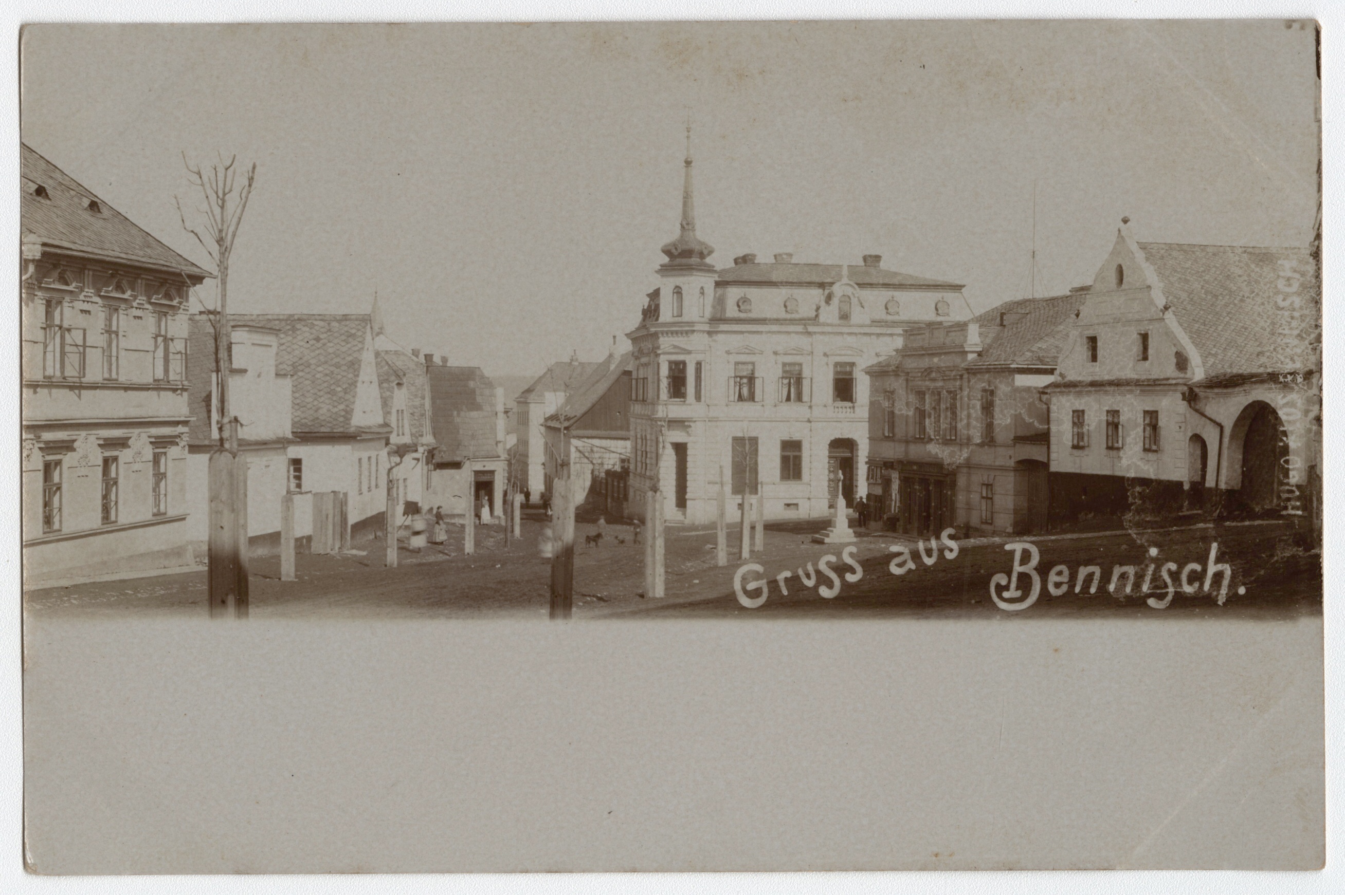 Náhledový obrázek Horní Benešov (čb. pohlednice) - 1