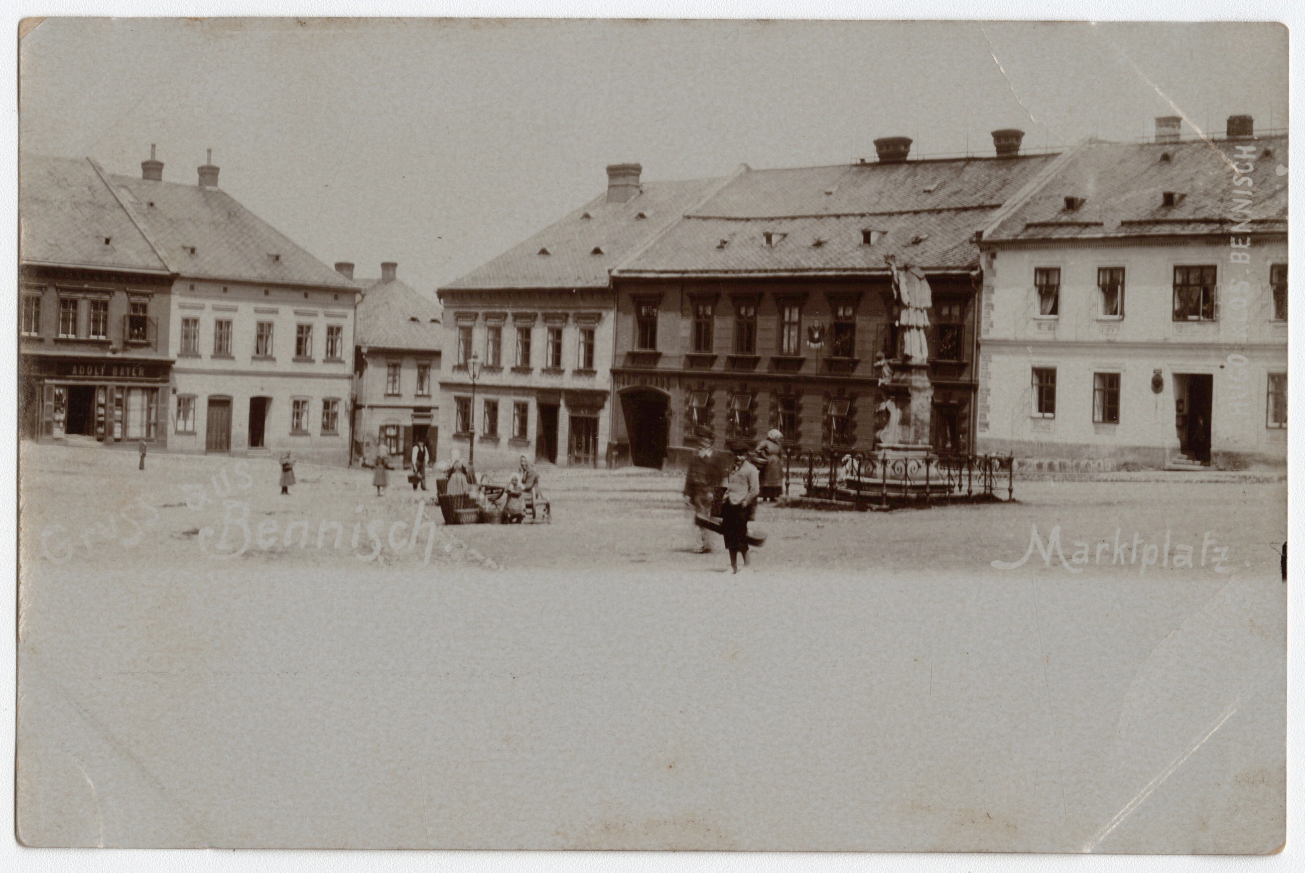 Náhledový obrázek Horní Benešov (čb. pohlednice) - 1