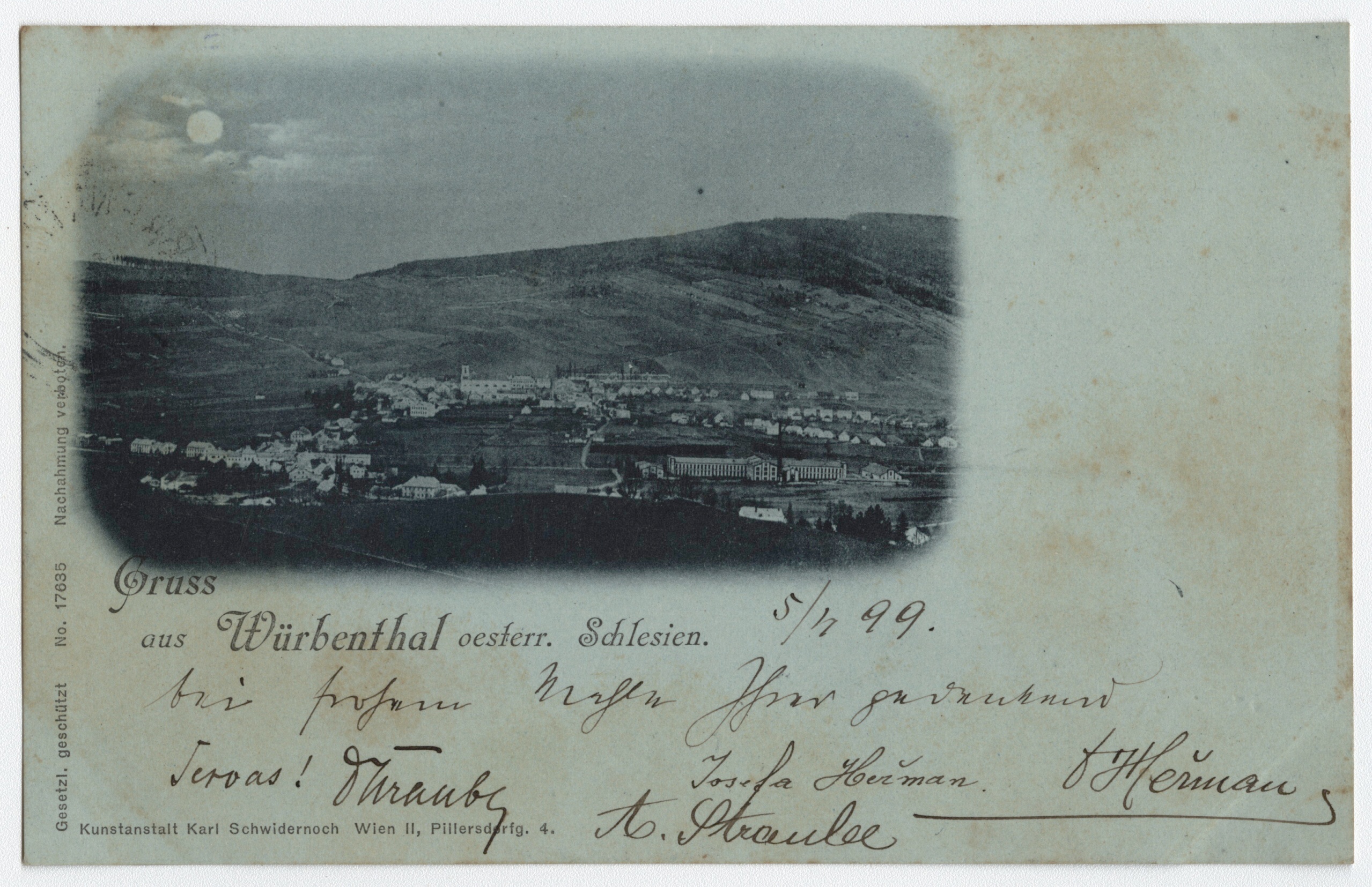 Náhledový obrázek Vrbno pod Pradědem (čb. pohlednice) - 1