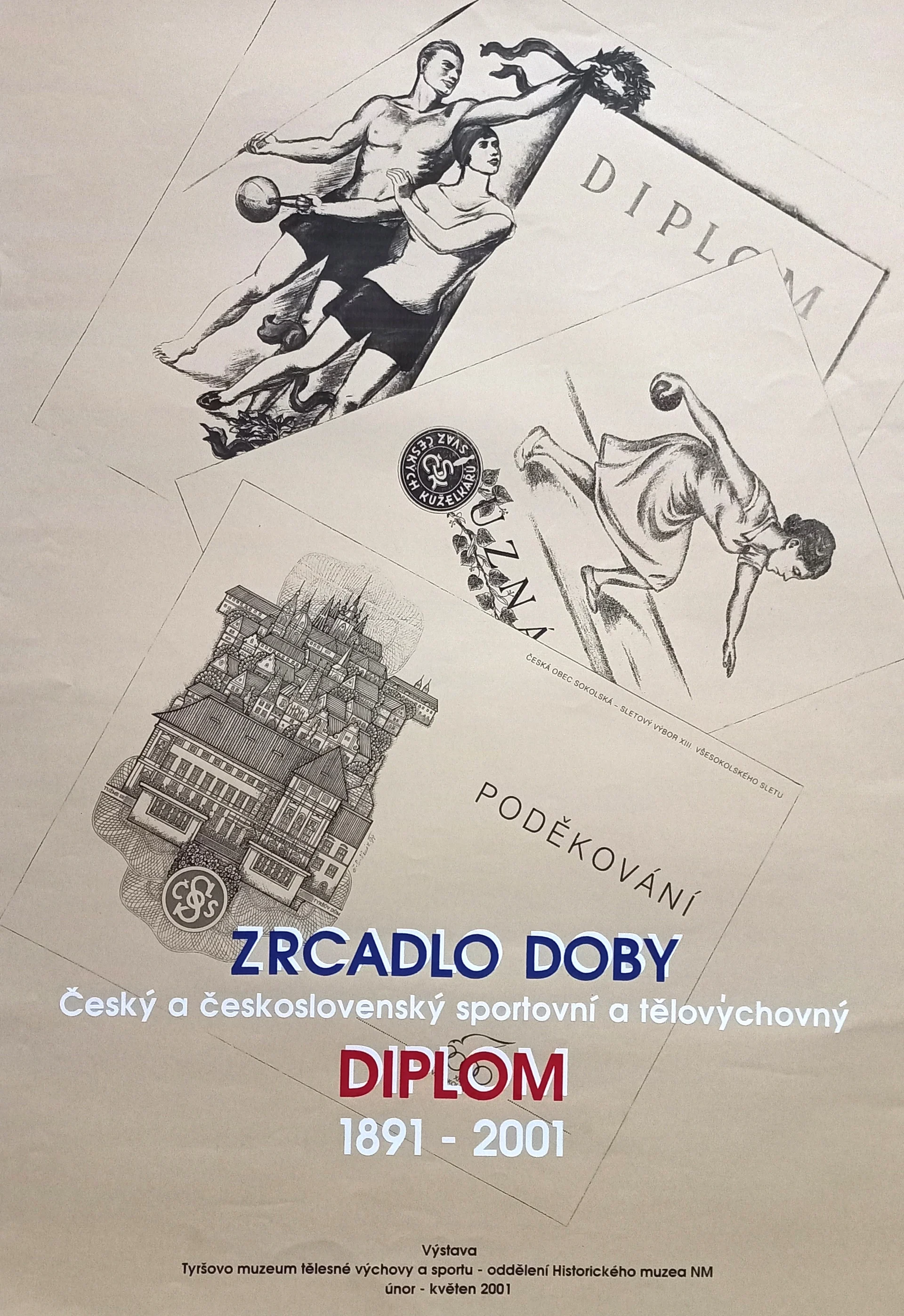 Náhledový obrázek předmětu Výstava MTVS. Český a československý sportovní a tělovýchovný diplom 1891-2001