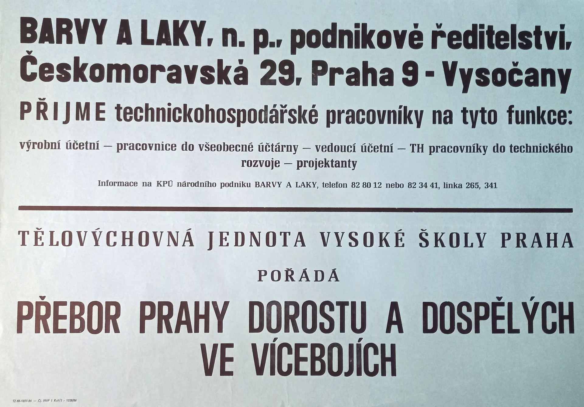 Náhledový obrázek předmětu Přebor Prahy dorostu a dospělých ve vícebojích