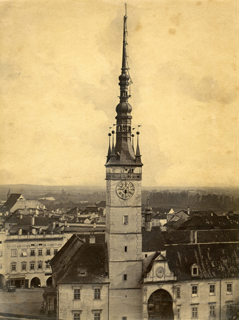 Náhledový obrázek Fotografie - Pohled na věž olomoucké radnice - 1