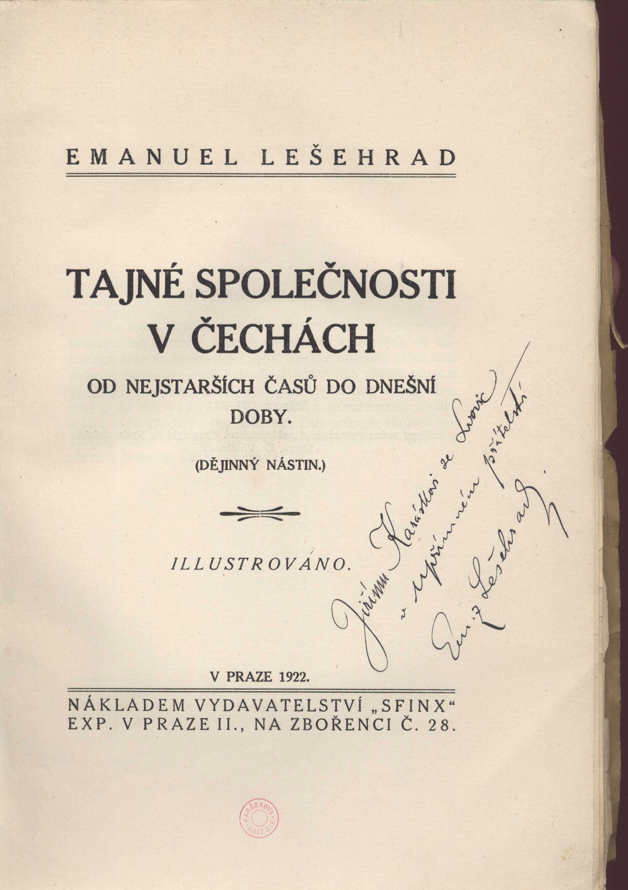 Náhledový obrázek Tajné společnosti v Čechách od nejstarších časů do dnešní doby - 1