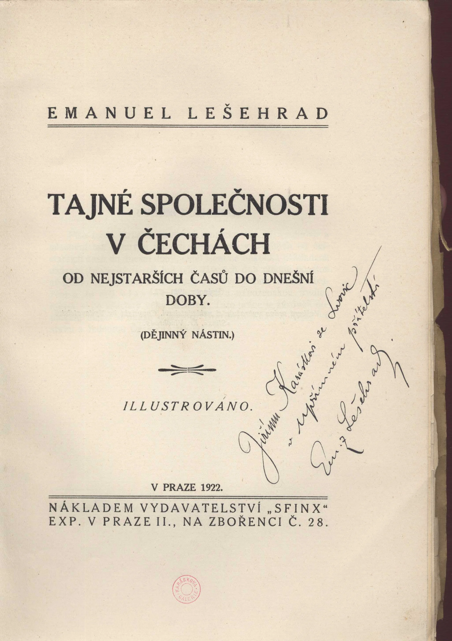 Náhledový obrázek předmětu Tajné společnosti v Čechách od nejstarších časů do dnešní doby