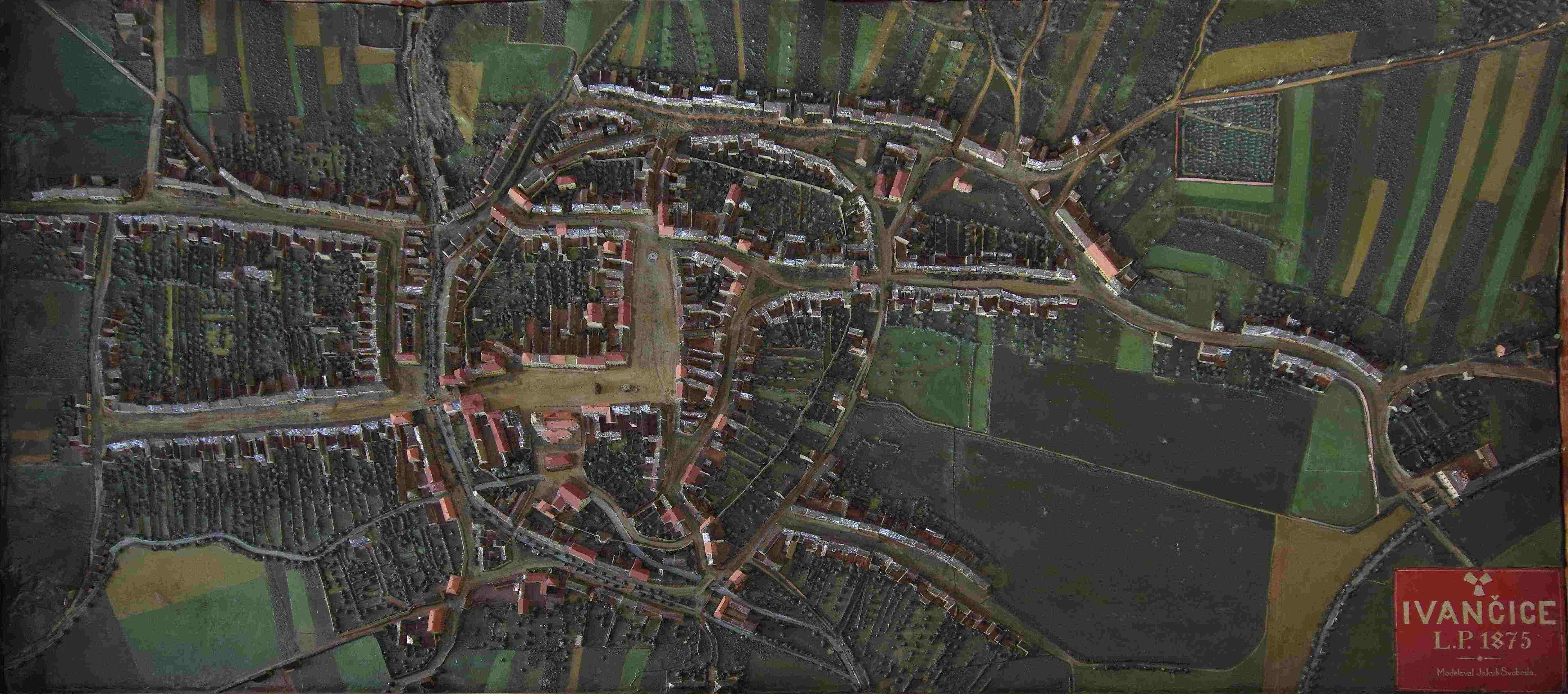 Náhledový obrázek Plastický model města Ivančice - 1