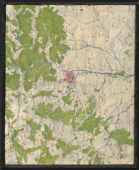 Náhledový obrázek Plastická mapa okresu Brno-venkov - 1