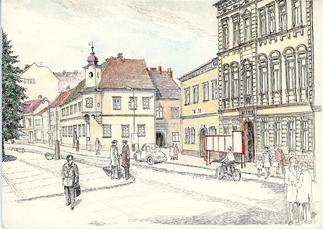 Náhledový obrázek Kolorovaná perokresba - 1
