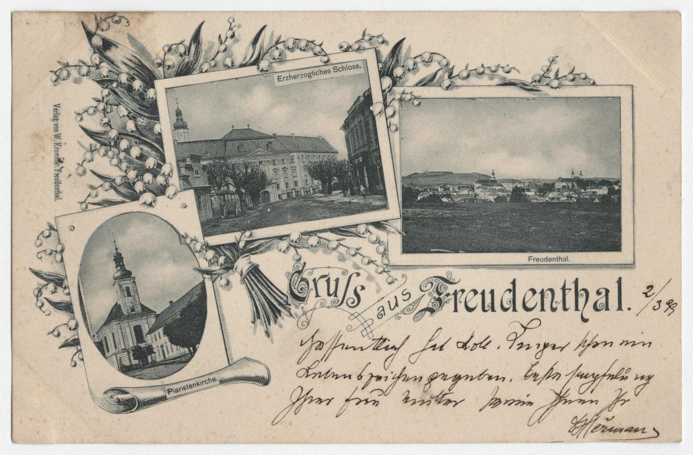 Náhledový obrázek Bruntál (čb. pohlednice) - 1