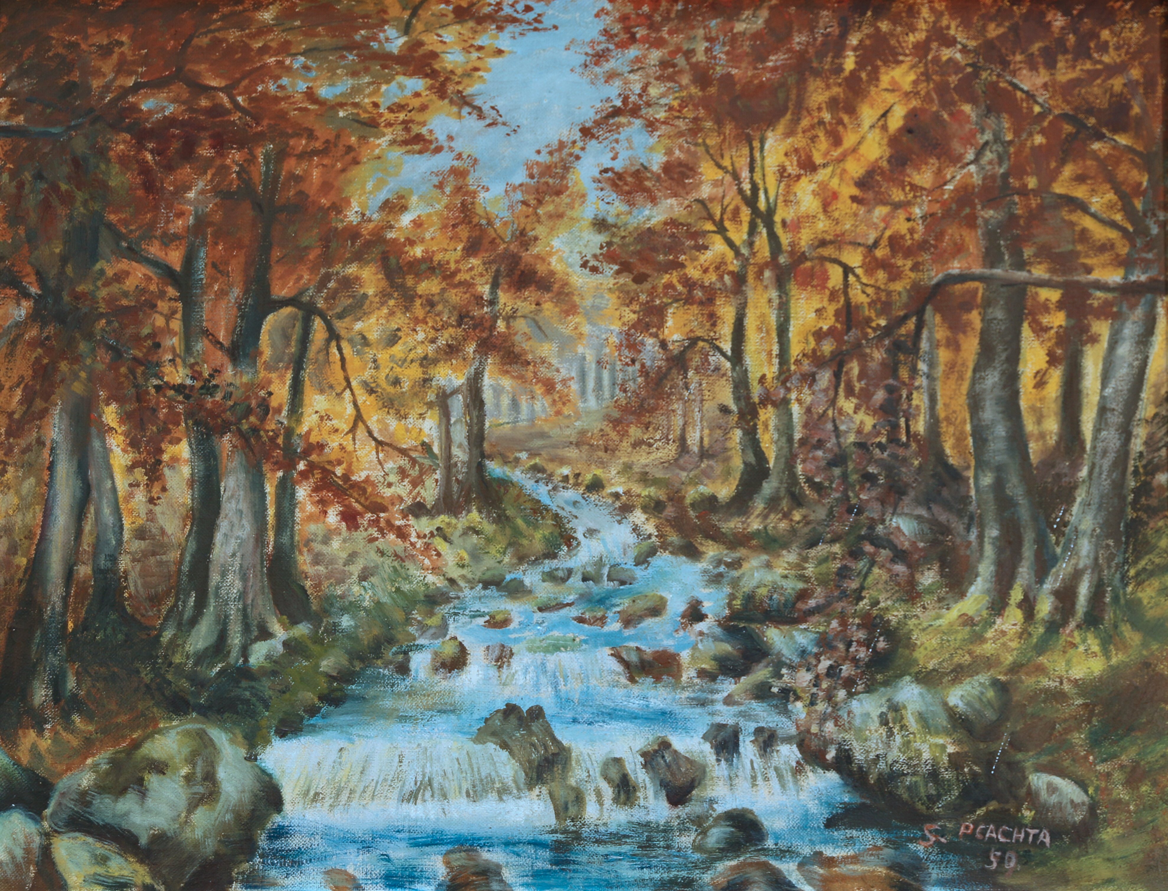 Náhledový obrázek S. Plachta: Podzimní krajina (1950) - 2