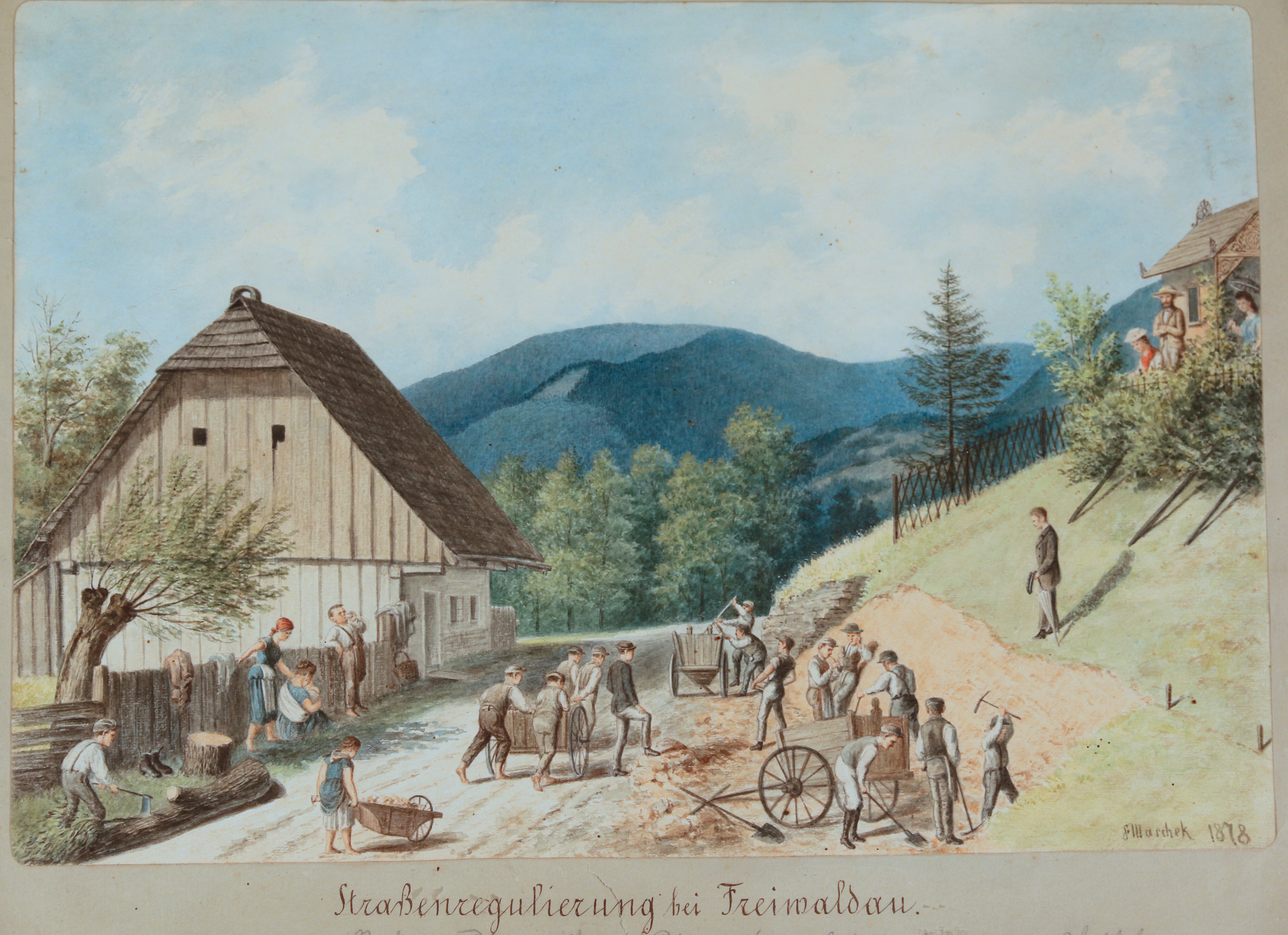 Náhledový obrázek Úprava cesty k Frývaldovu (1878) - 1