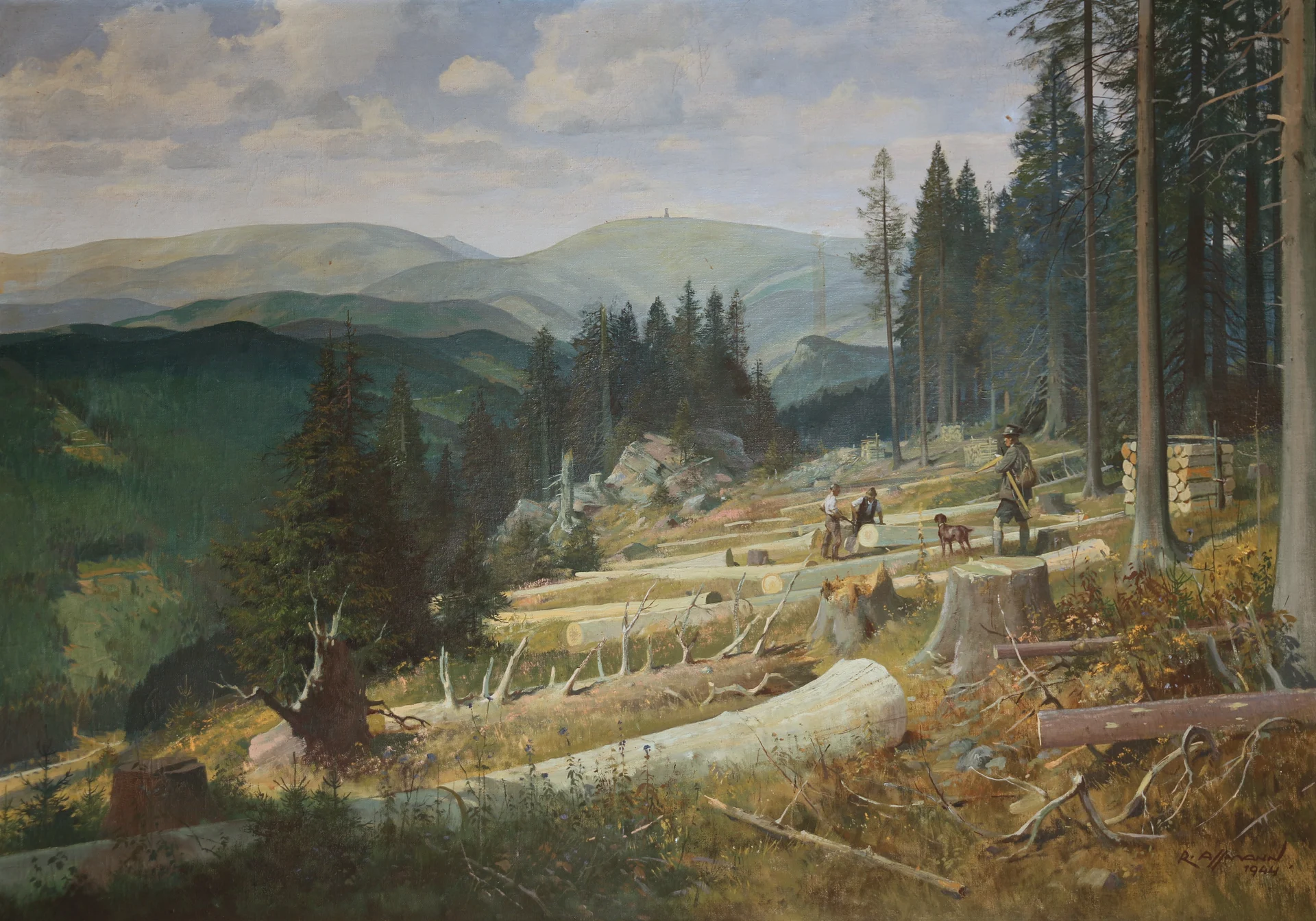Náhledový obrázek předmětu R. Assmann: Pohled na Praděd (1944)