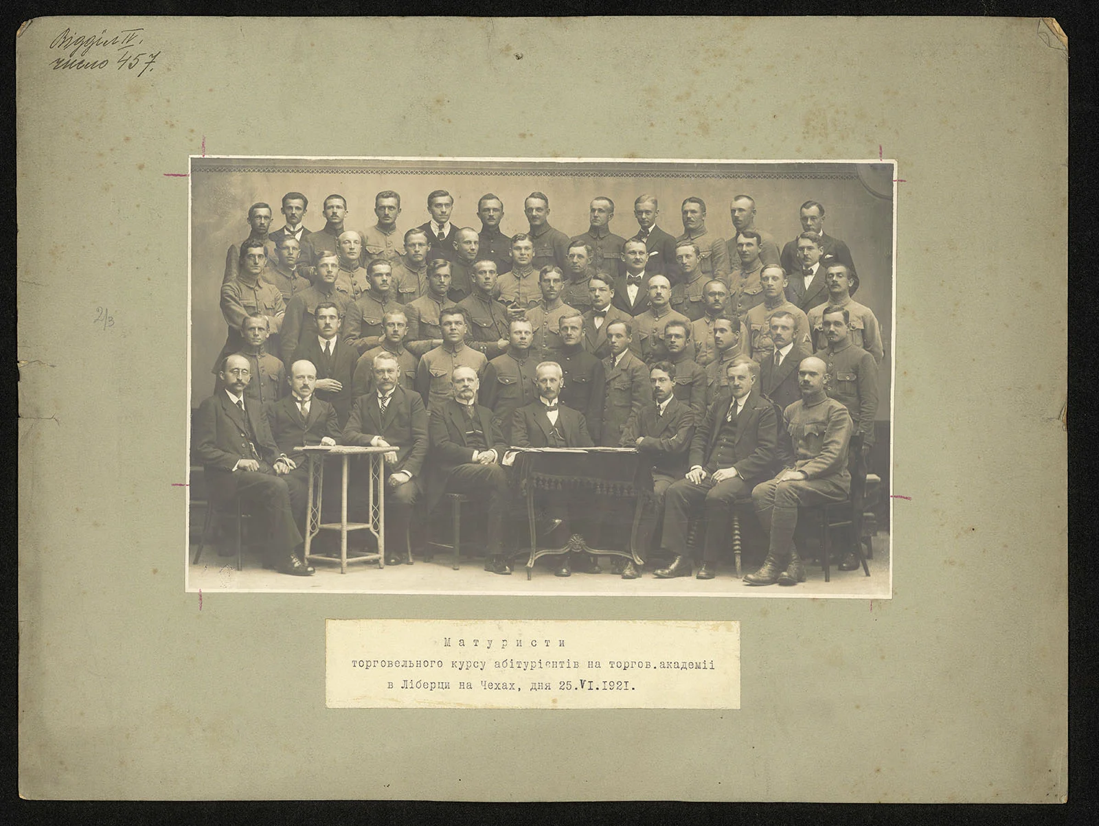 Náhledový obrázek předmětu Maturanti na přípravném obchodním kurzu Obchodní akademie v Liberci, dne 25. VI. 1921