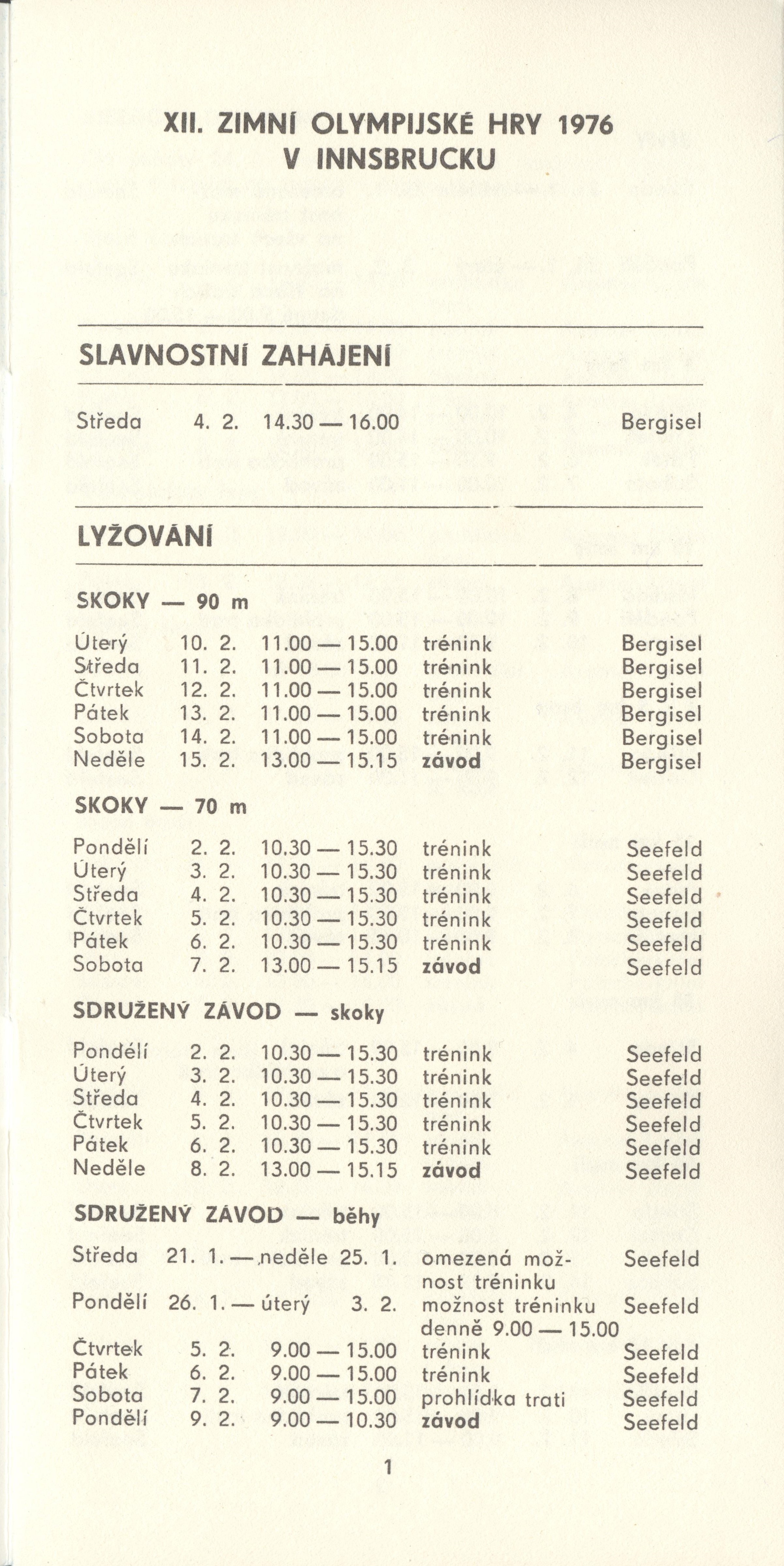 Náhledový obrázek Program ZOH v Innsbrucku - 5