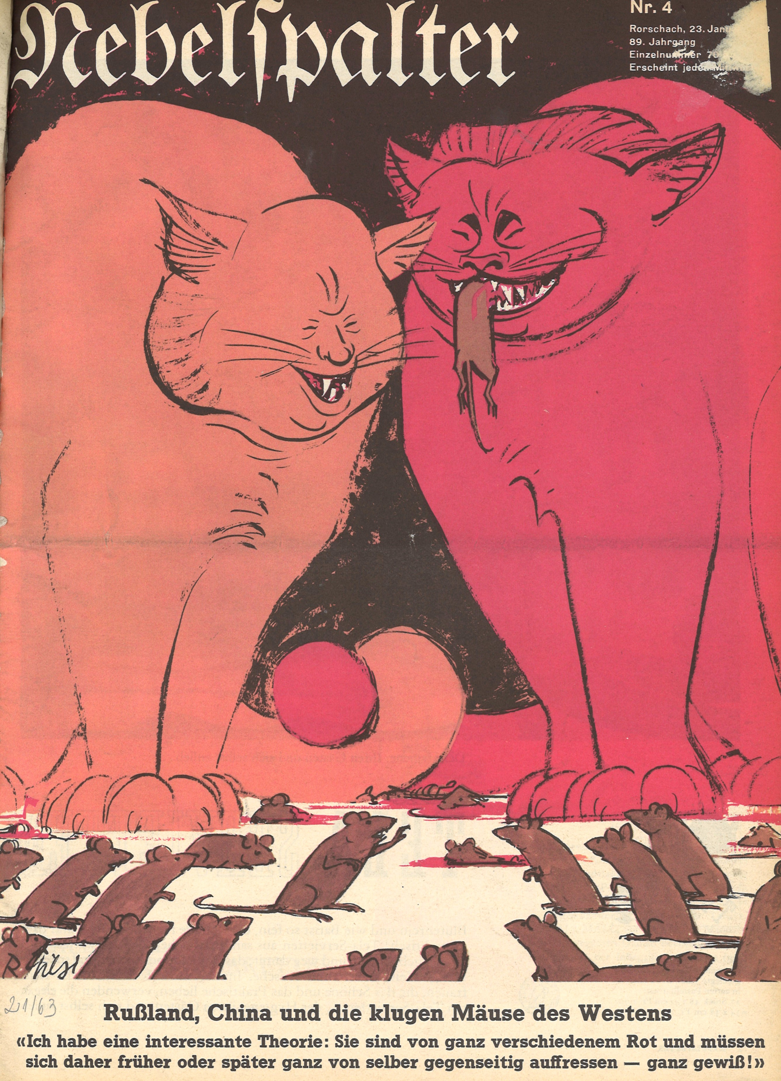 Náhledový obrázek Nebelspalter : schweizerische humoristisch-satirische Wochenschrift - 1
