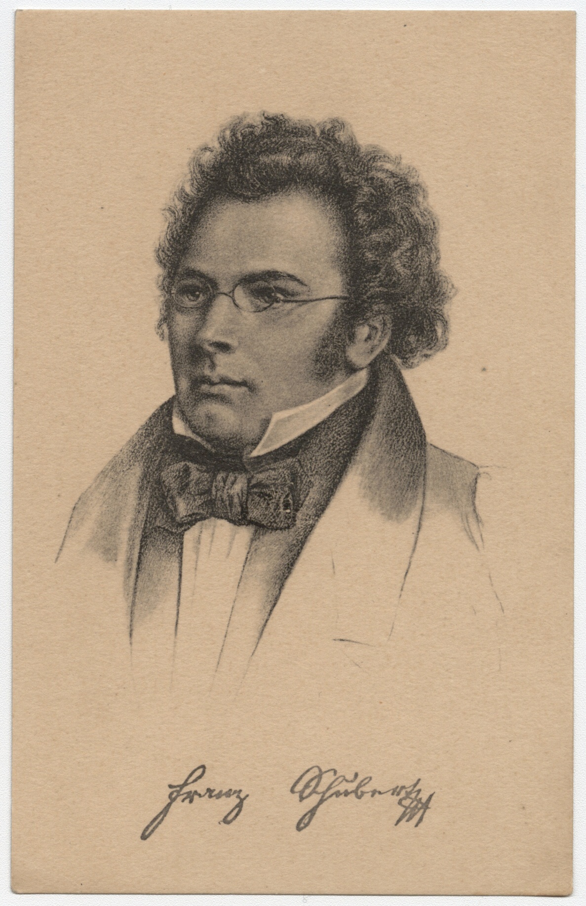 Náhledový obrázek Portrét Franze Schuberta (čb. pohlednice) - 1