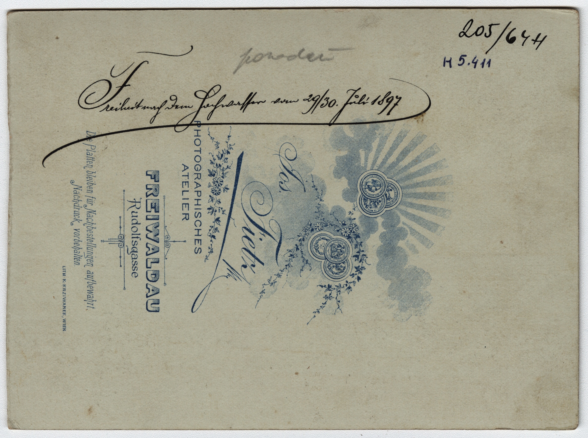 Náhledový obrázek Povodeň r. 1897: Náměstí Svobody v Jeseníku (čb. fotografie) - 2