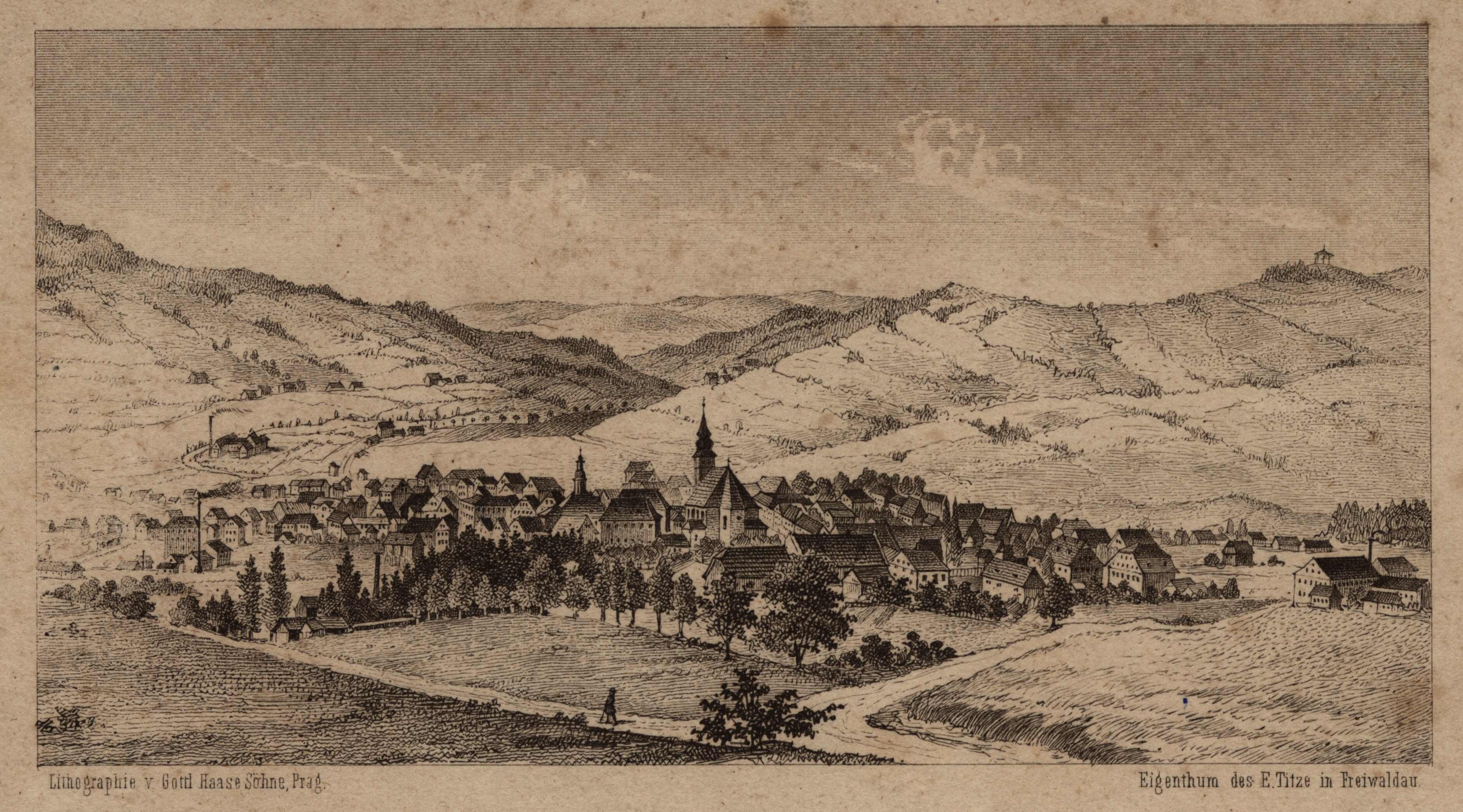 Náhledový obrázek Město Jeseník (litografie) - 2