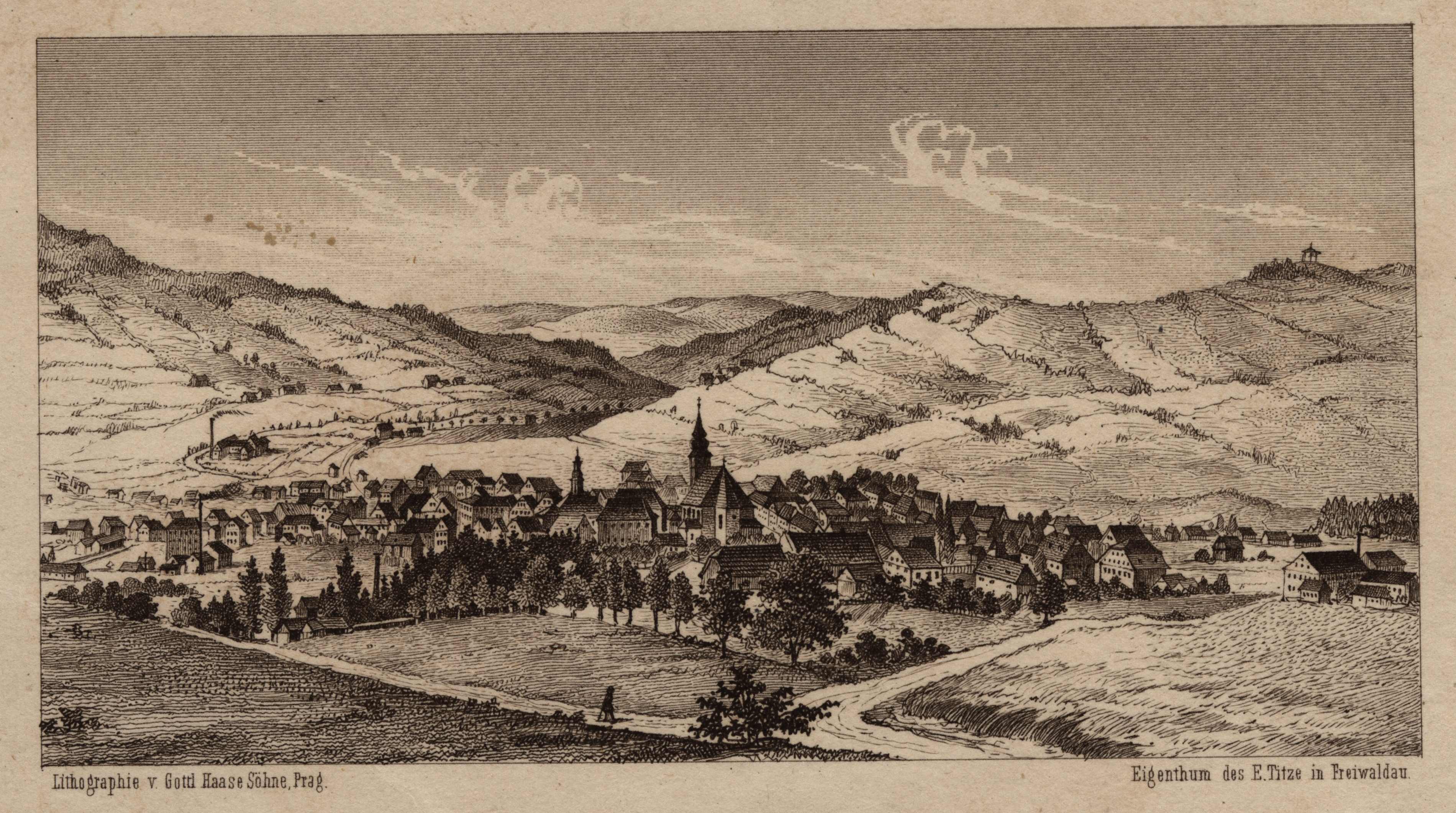 Náhledový obrázek Město Jeseník (litografie) - 2