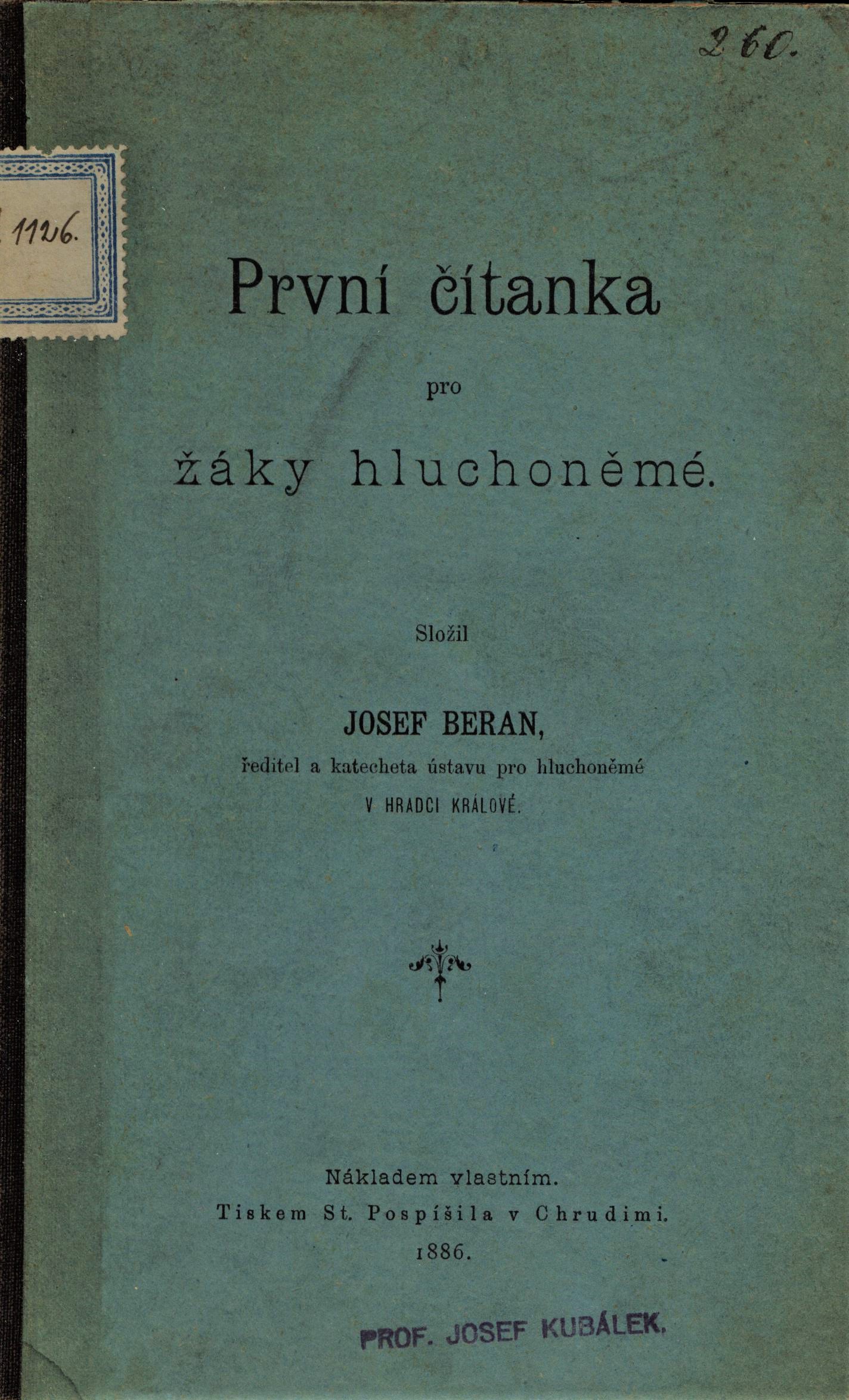 Náhledový obrázek První čítanka pro žáky hluchoněmé - 1