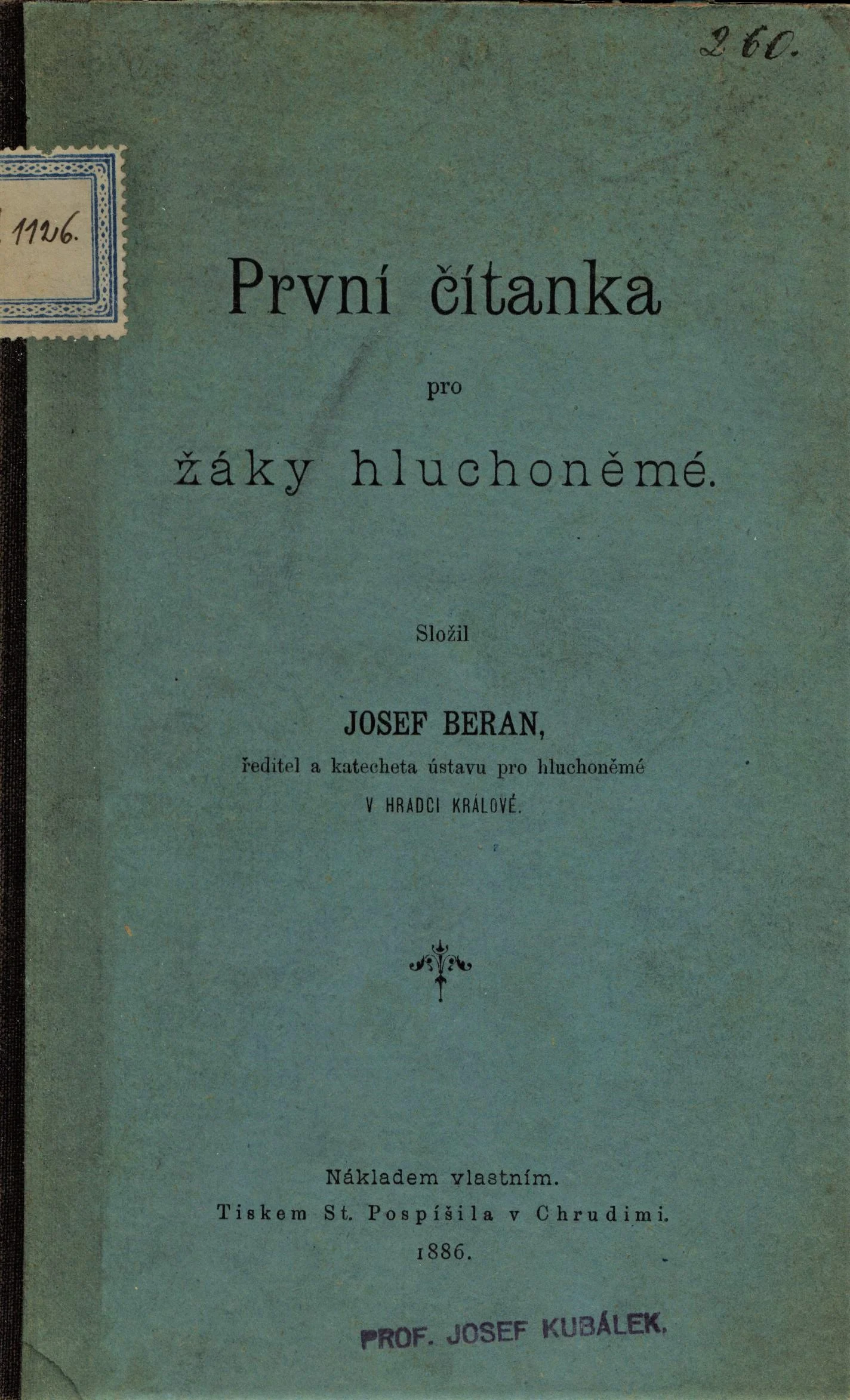 Náhledový obrázek předmětu První čítanka pro žáky hluchoněmé