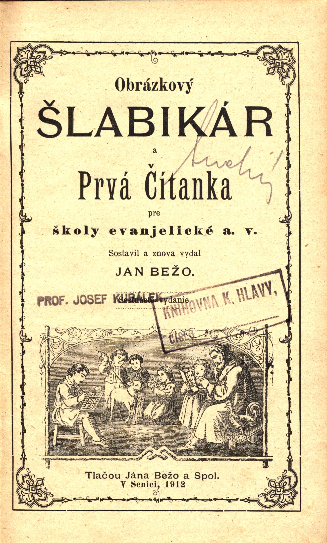 Náhledový obrázek Prvá čítanka pre školy evanjelické - 1