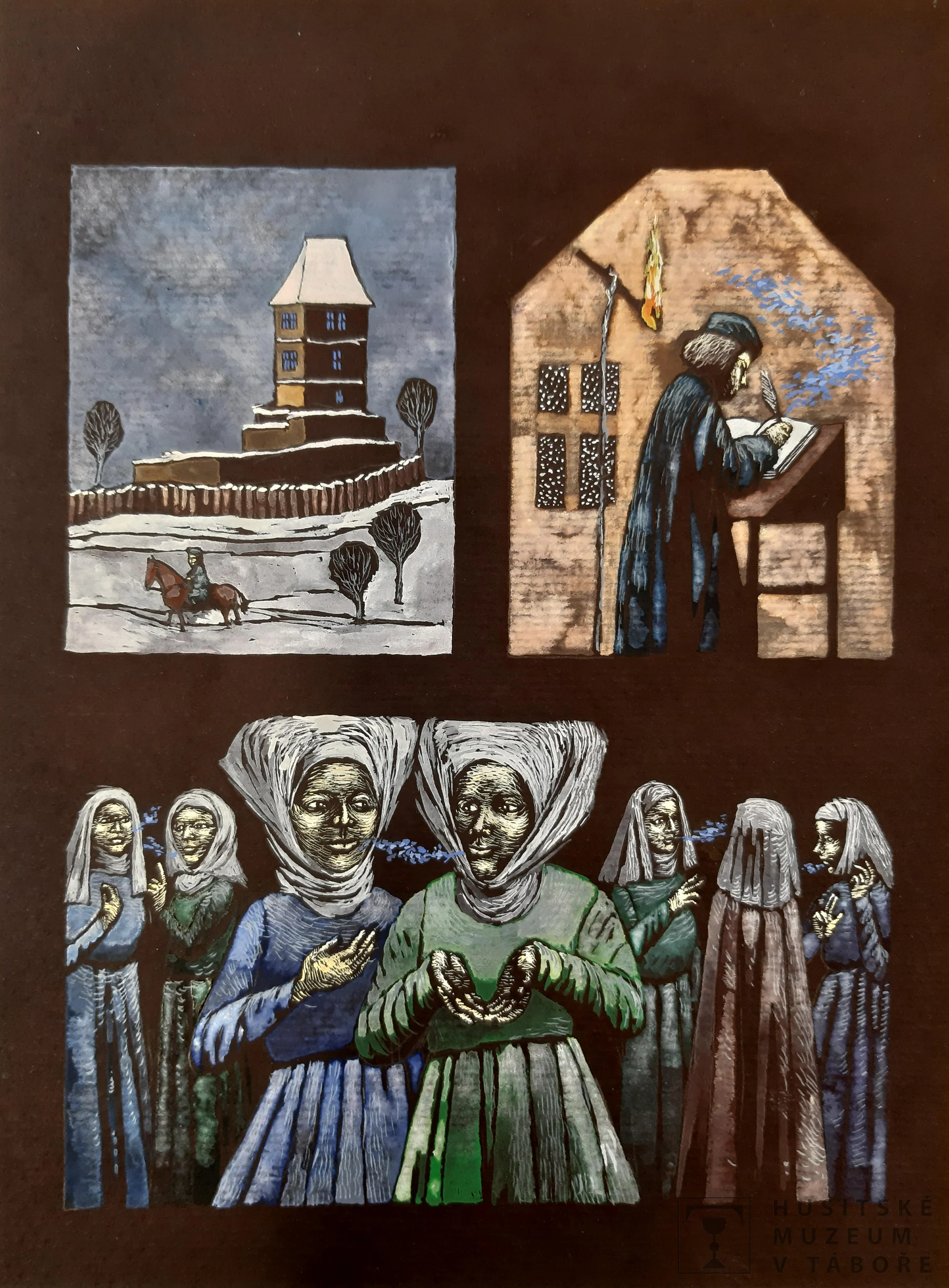 Náhledový obrázek předmětu ilustrace: "Hus na Kozím hrádku"