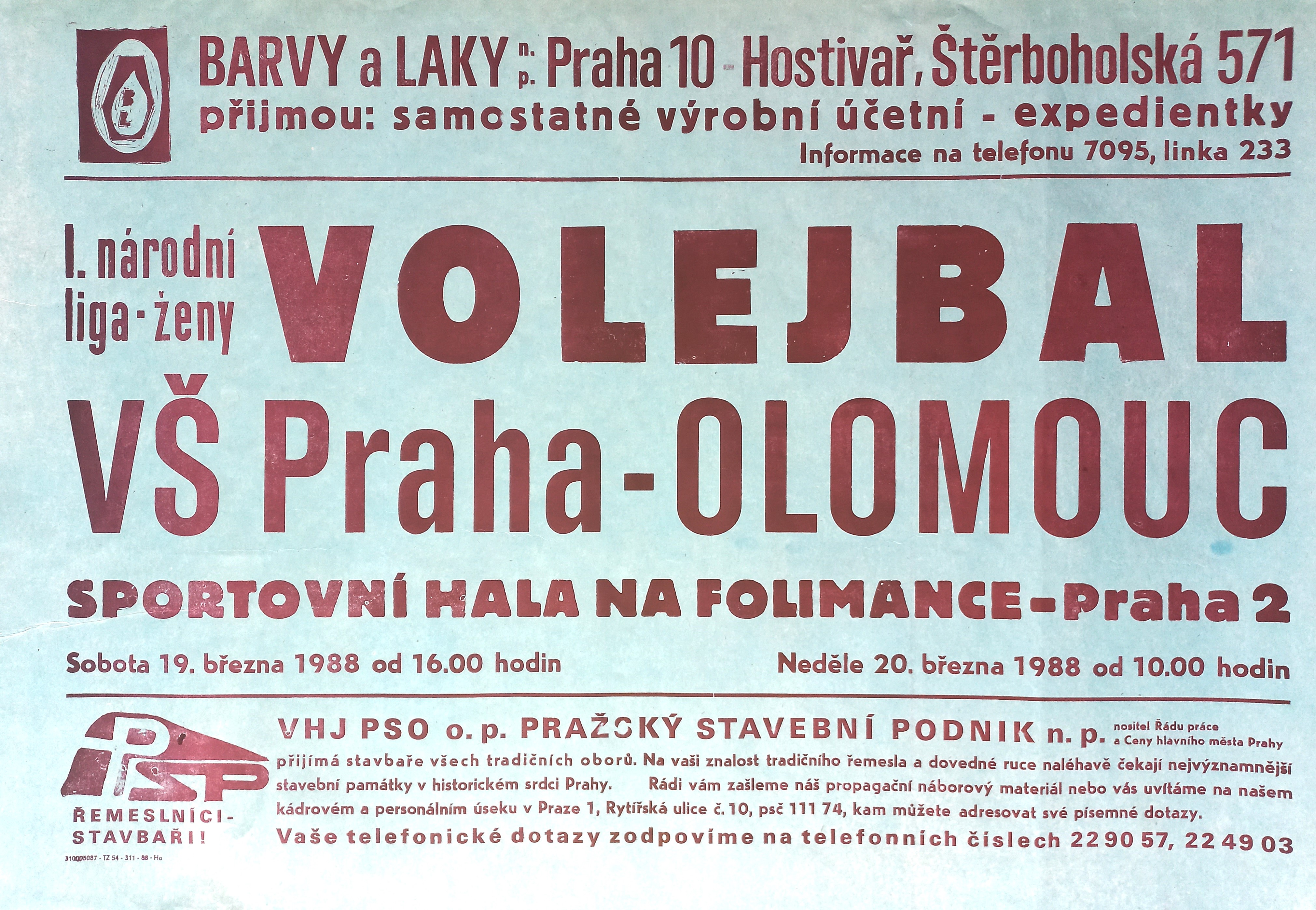 Náhledový obrázek První národní liga, ženy. VŠ Praha - Olomoouc - 1