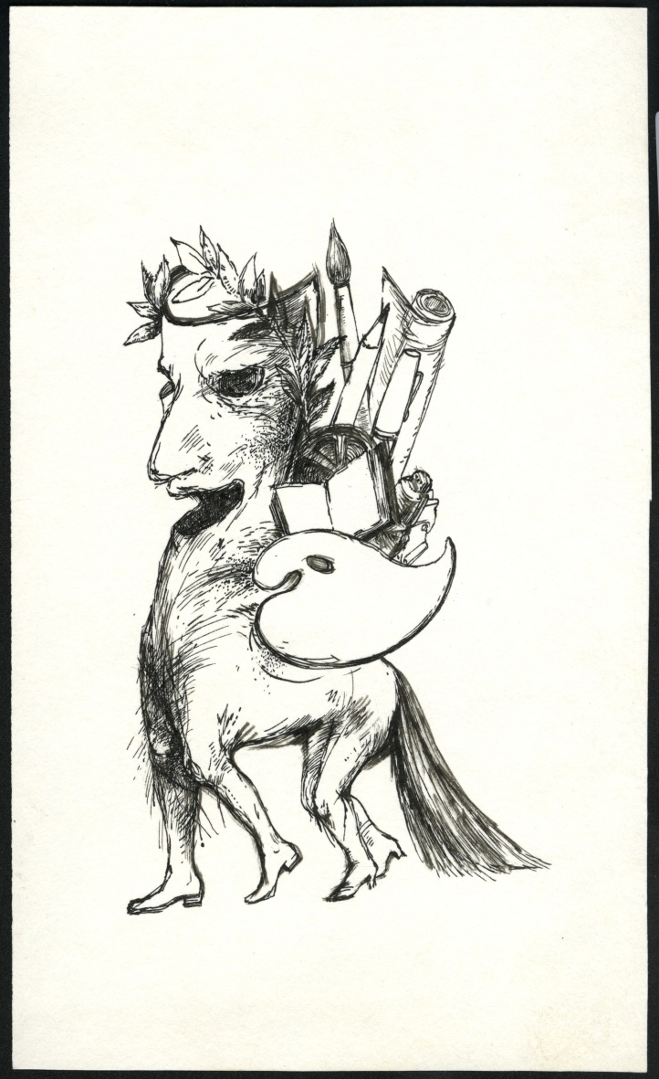 Náhledový obrázek Ilustrace Ivany Kantůrkové - Toulavý kůň - 1