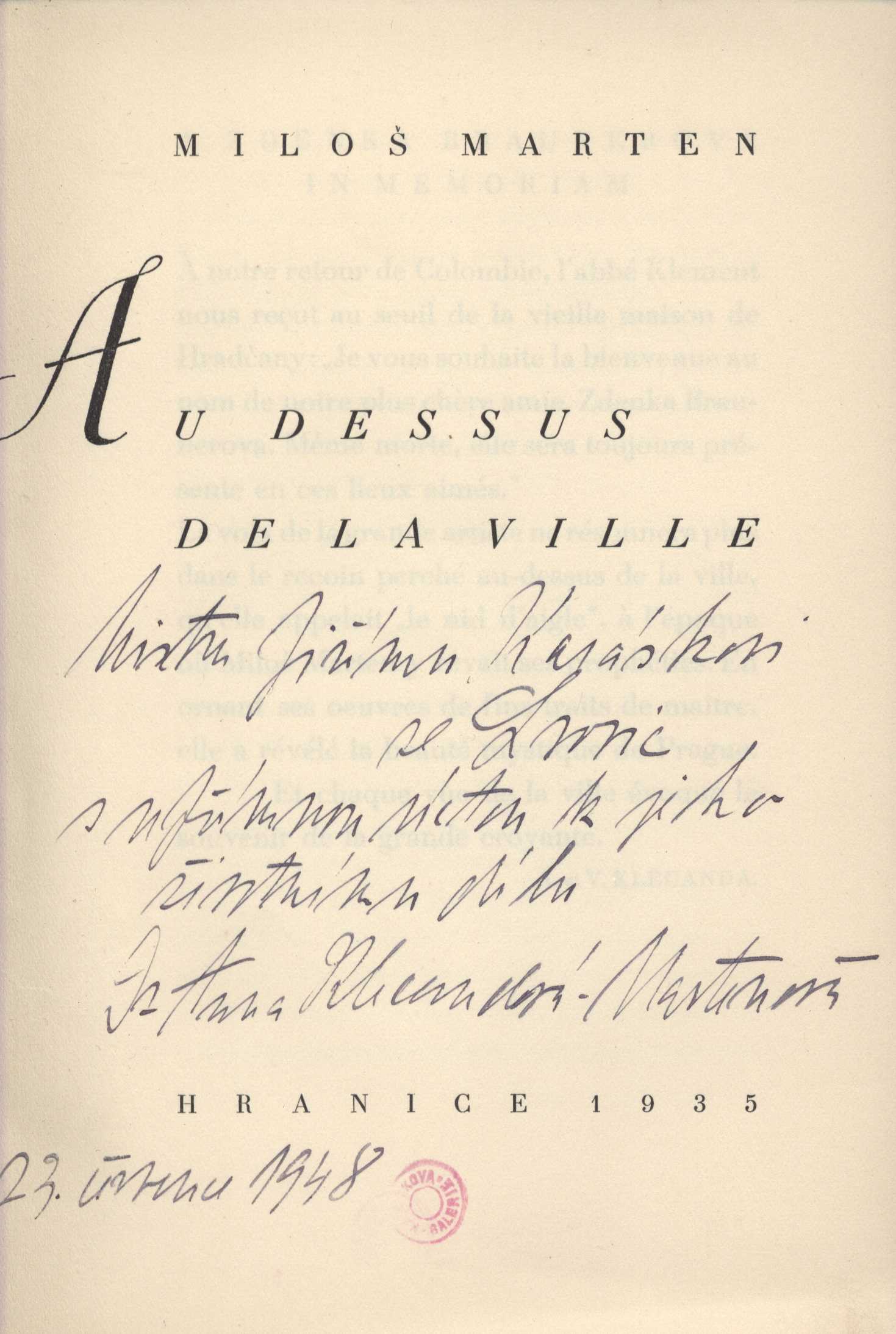 Náhledový obrázek Au dessus de la ville - 1