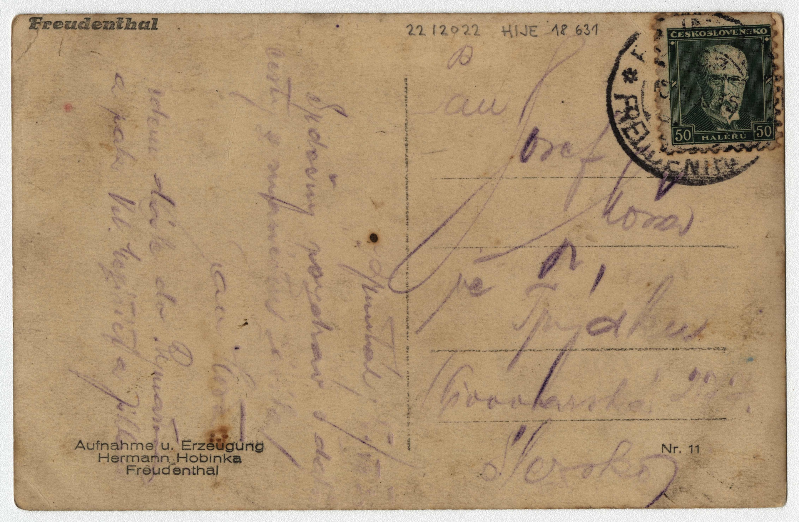 Náhledový obrázek Bruntál (čb. pohlednice) - 1