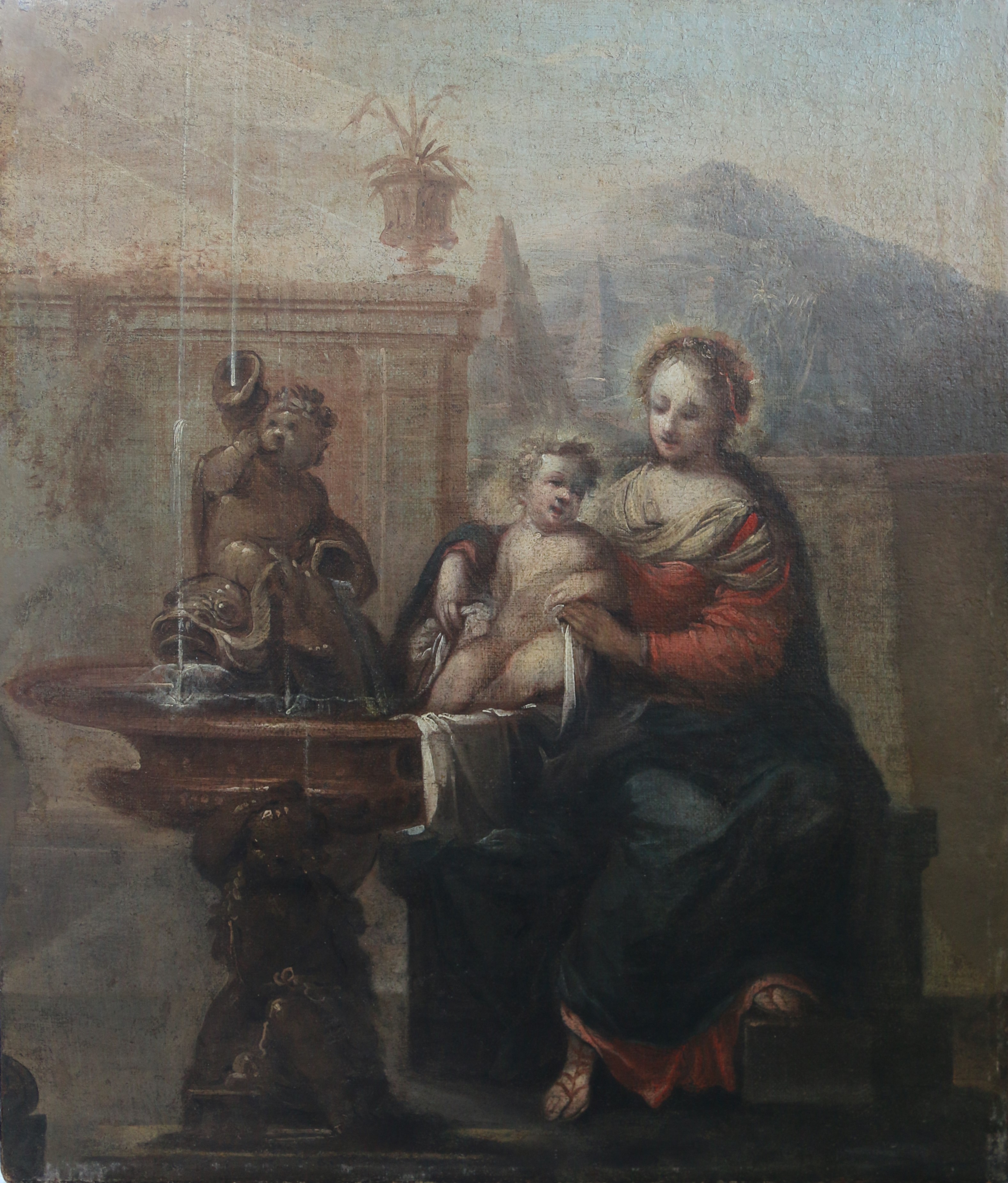 Náhledový obrázek Karl Dankwart: Marie s děťátkem (olejomalba) - 3