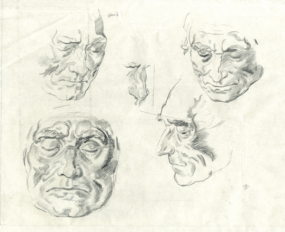Náhledový obrázek Studie k ilustraci - Purkyně ve Vratislavi - 1