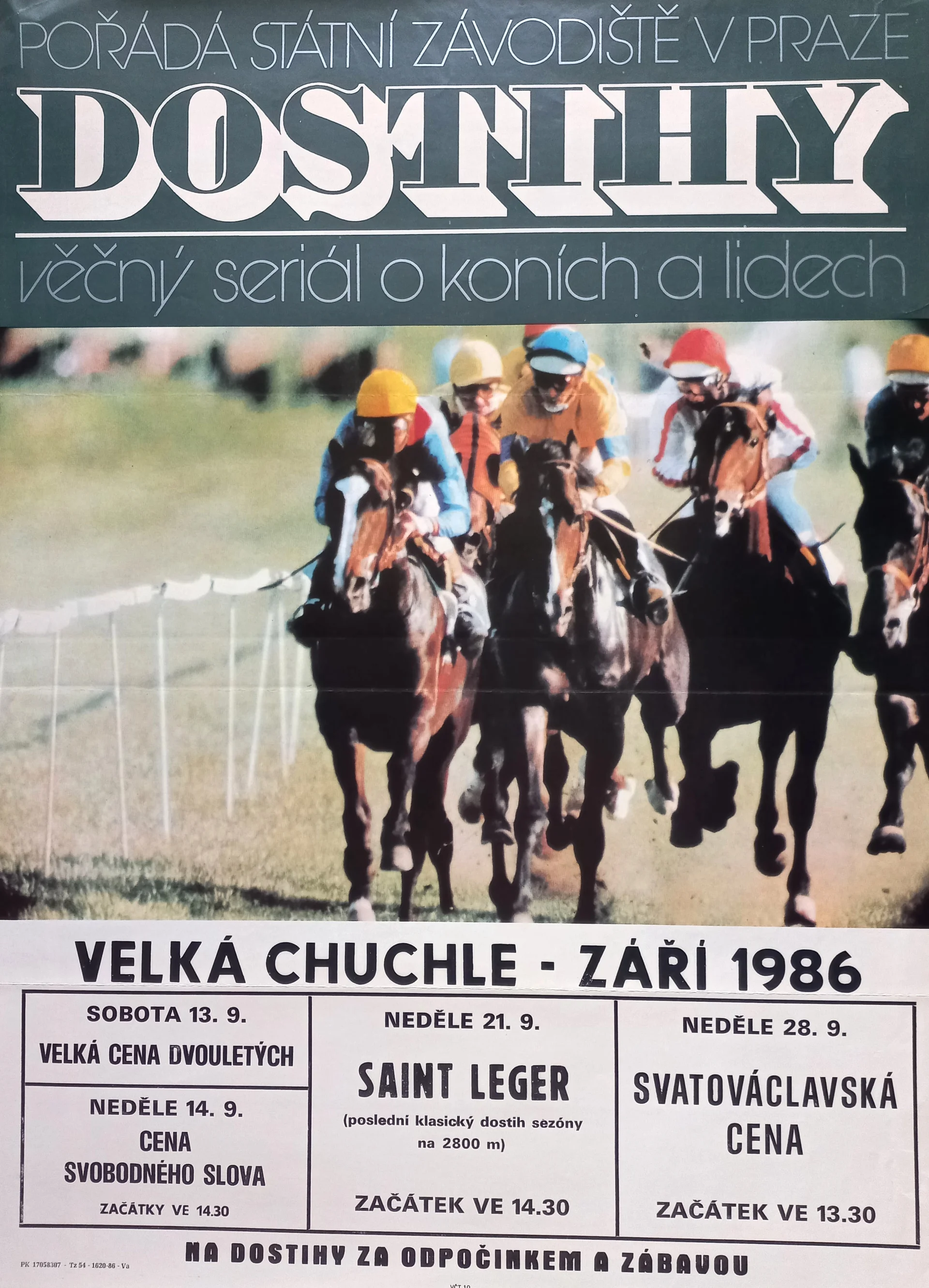 Náhledový obrázek předmětu Státní závodiště v Praze. Dostihy - září 1986