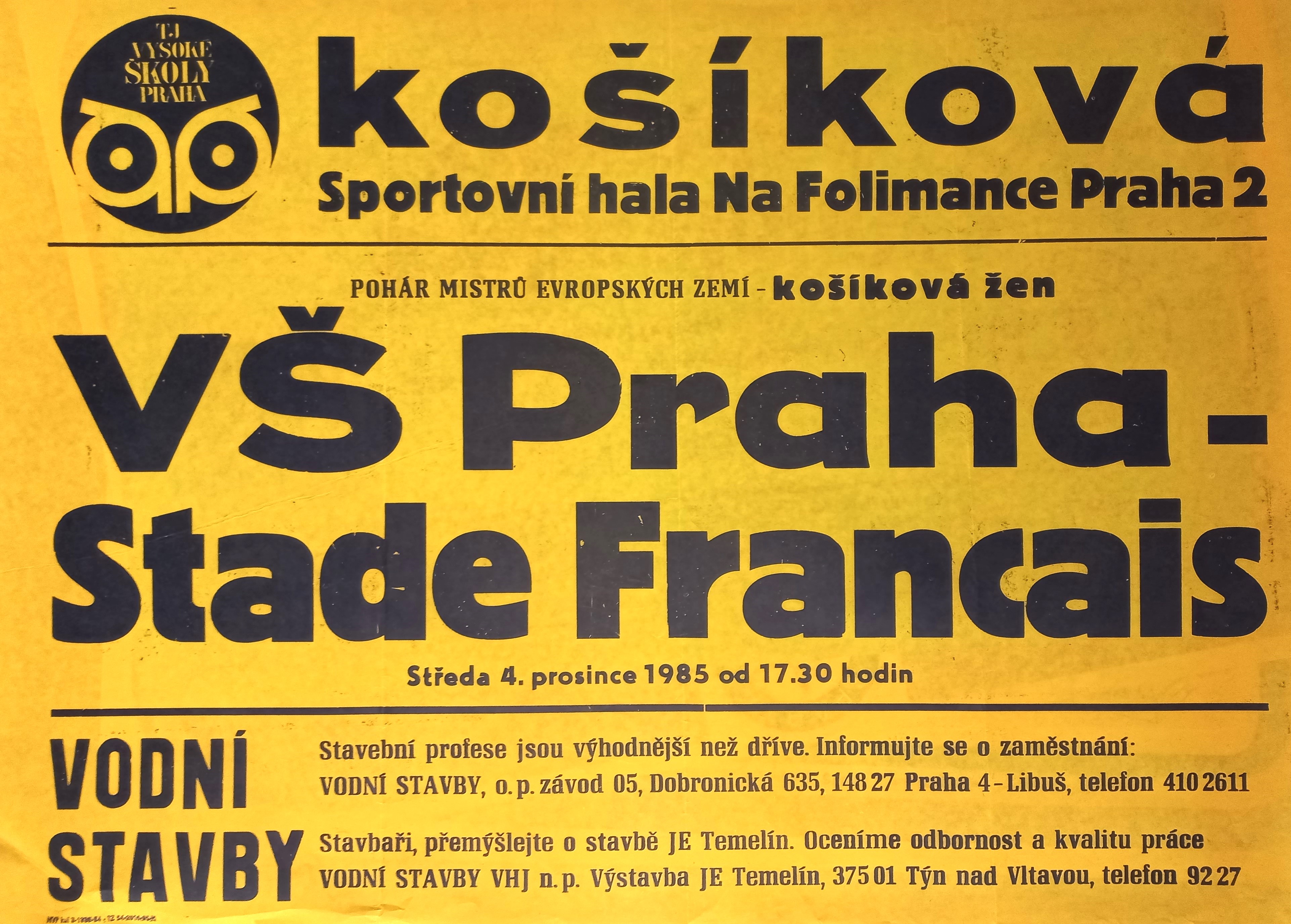 Náhledový obrázek Košíková. VŠ Praha - Stade Francais - 1