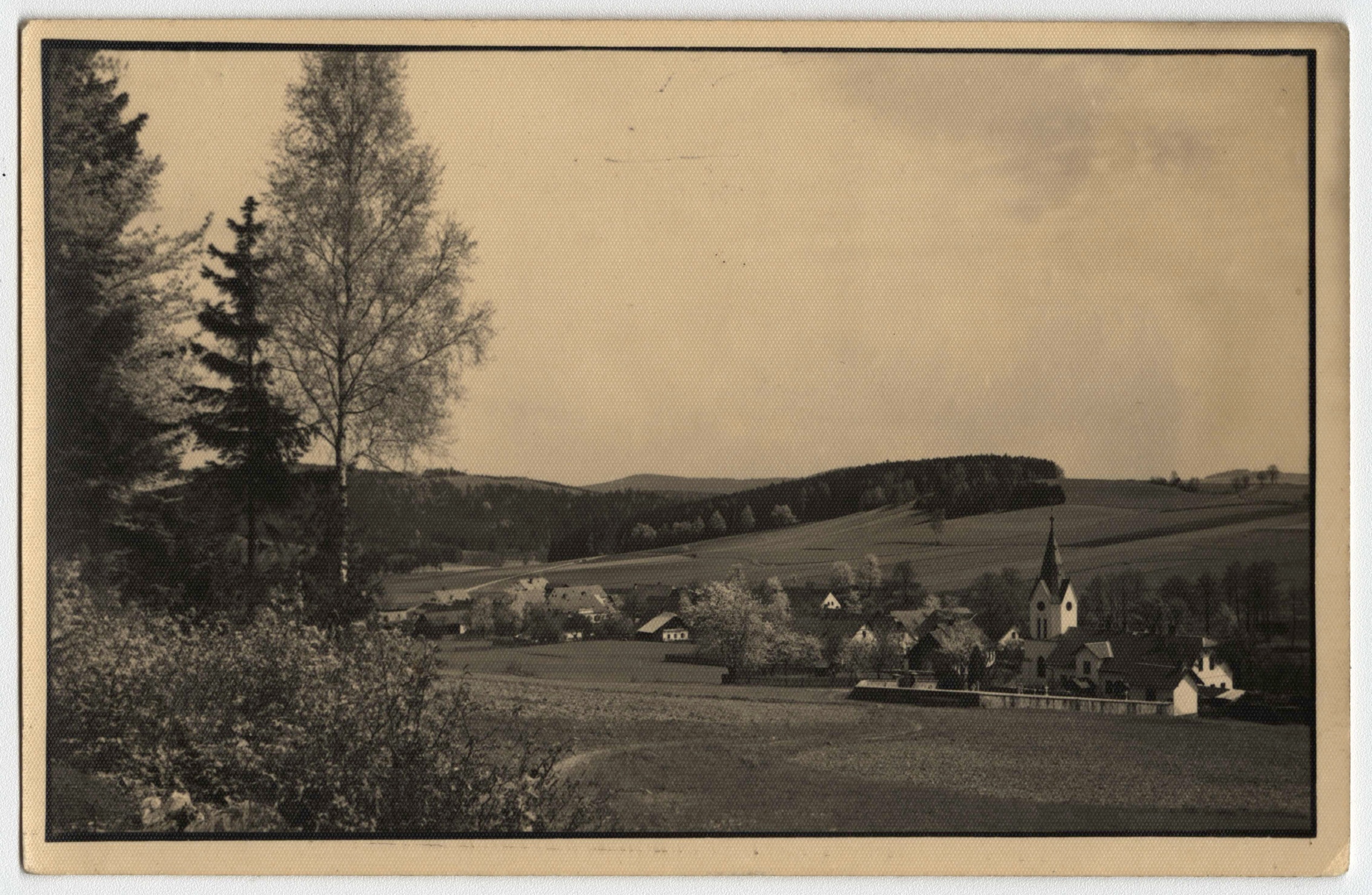 Náhledový obrázek Nová Pláň (čb. pohlednice) - 1