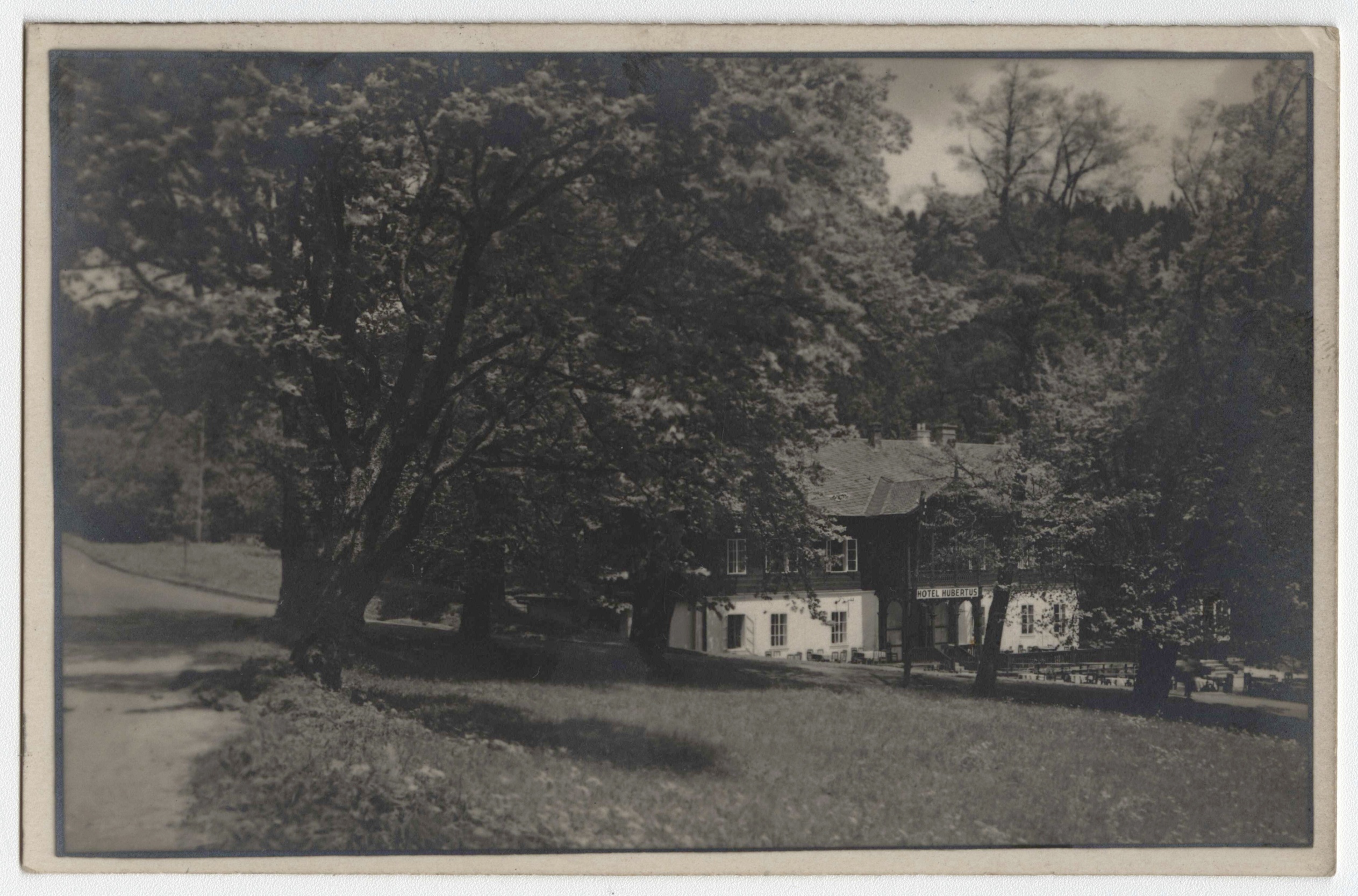 Náhledový obrázek Hotel Hubertus v Karlově Studánce (čb. pohlednice) - 1