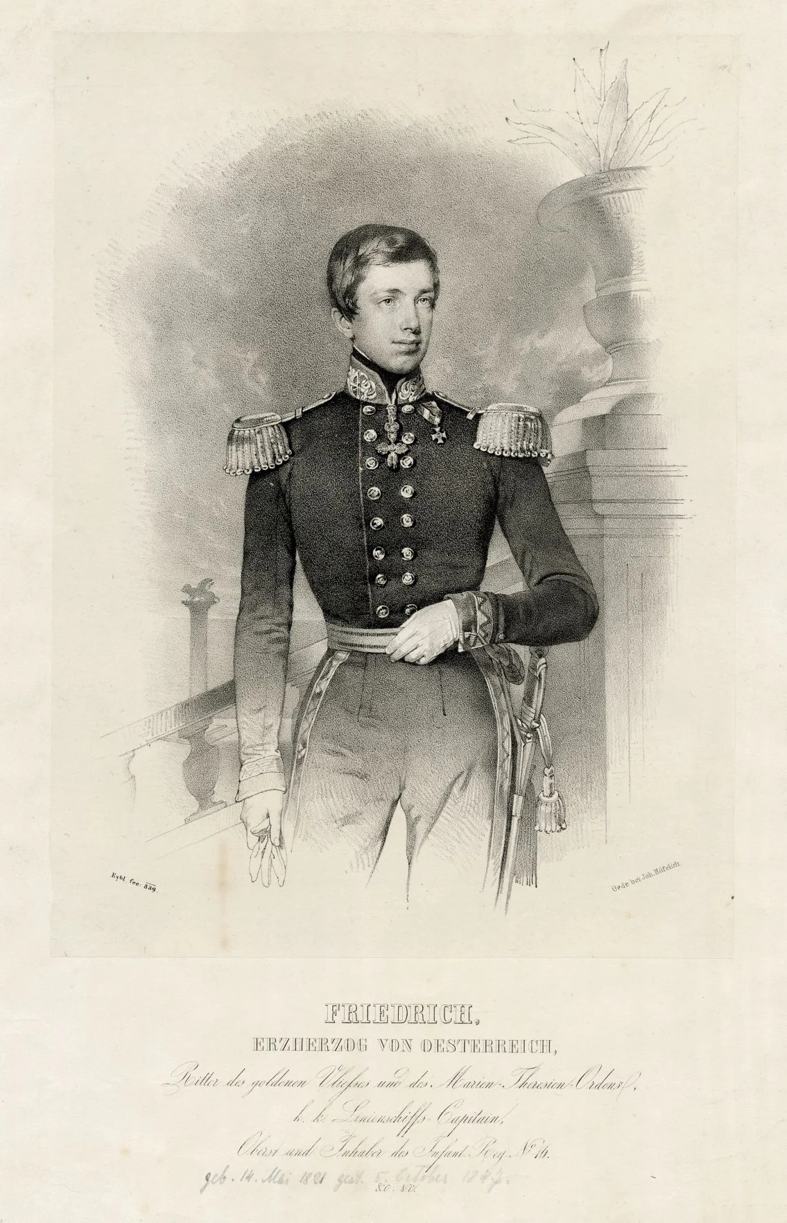 Náhledový obrázek předmětu Fridrich Ferdinand Leopold Rakousko-Těšínský (1821-1847)
