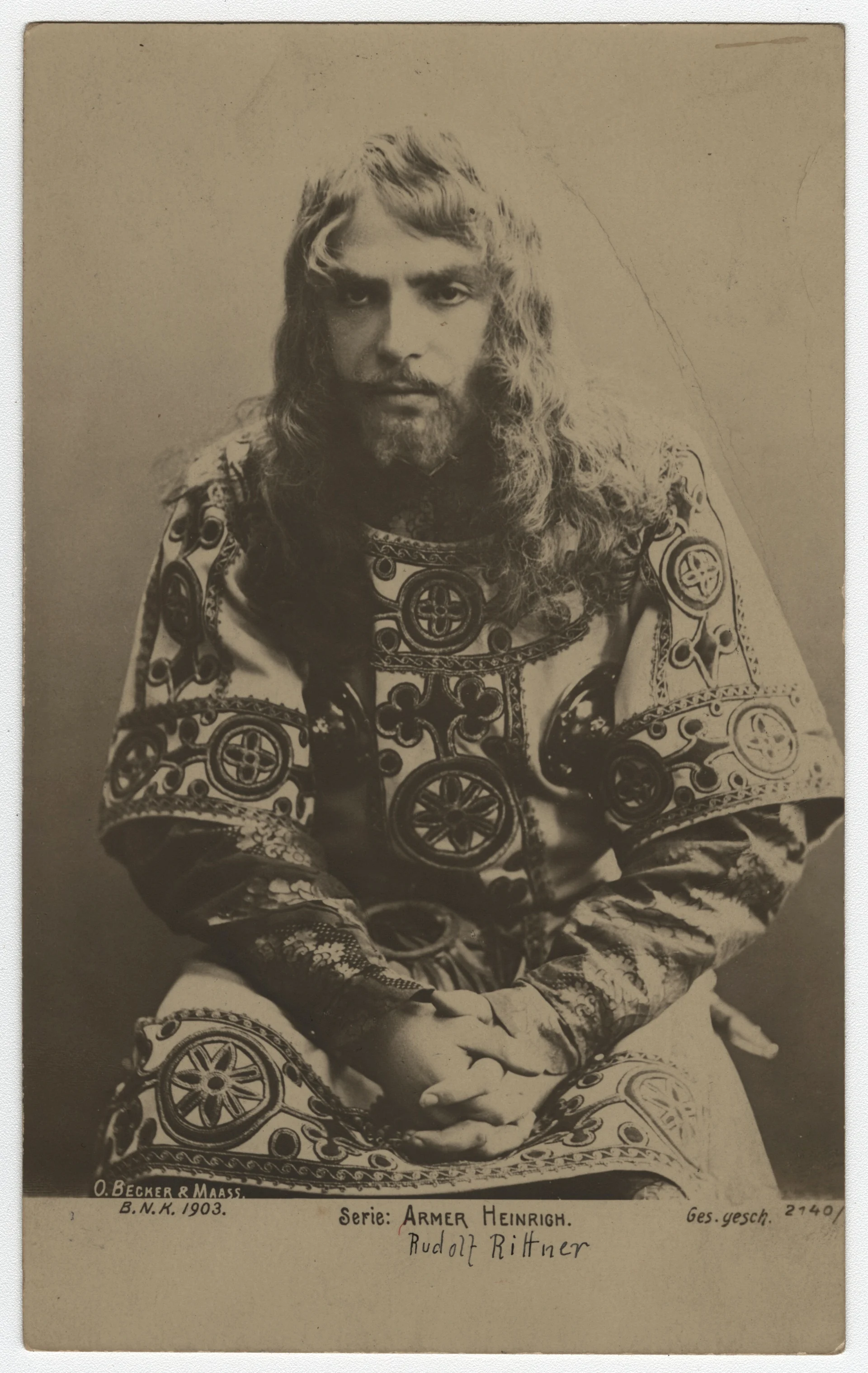 Náhledový obrázek předmětu Rudolf Rittner (čb. pohlednice)