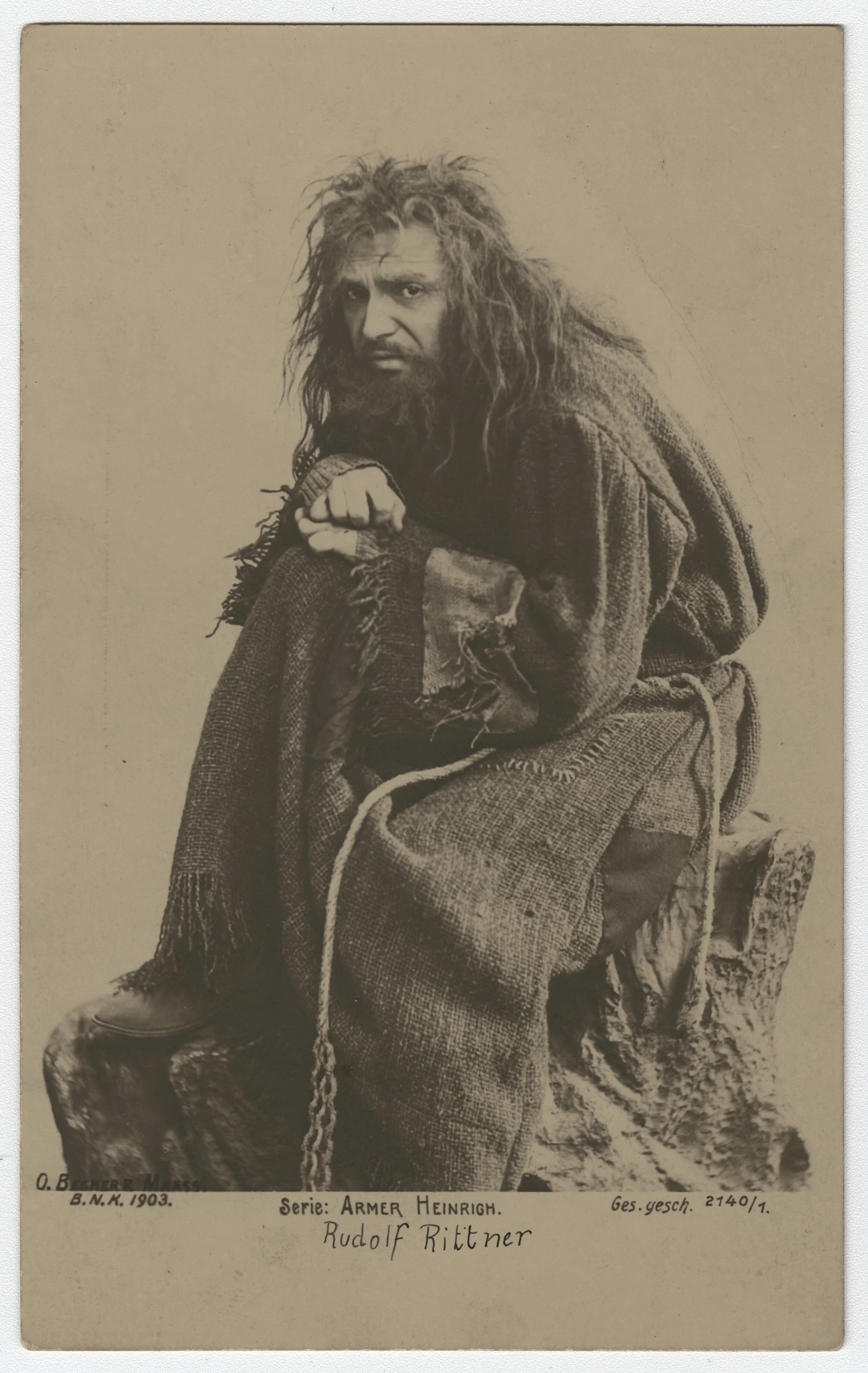 Náhledový obrázek předmětu Rudolf Rittner (čb. pohlednice)