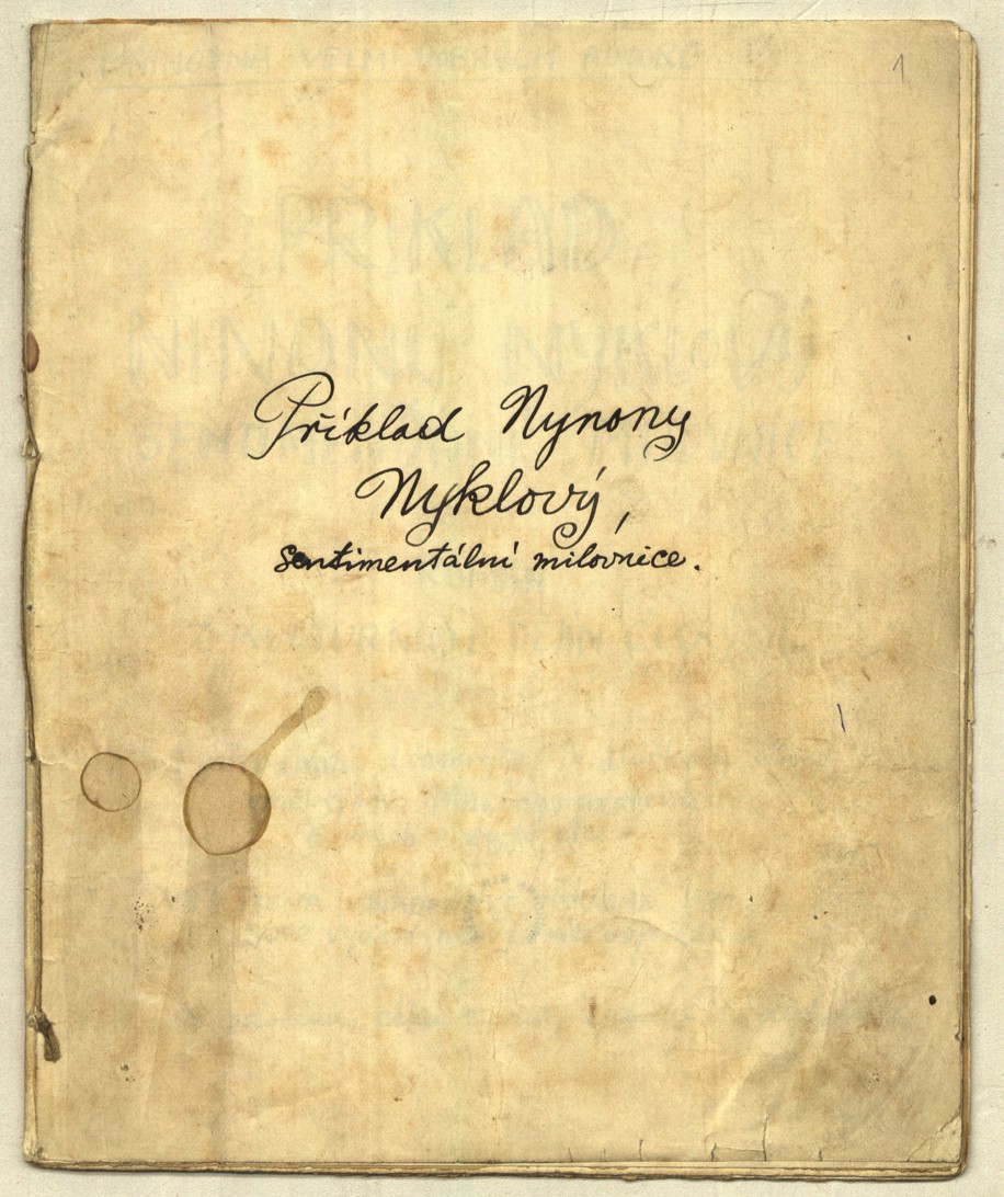 Náhledový obrázek Josef Váchal: Příklad Nynony Nyklový, sentimentální milovnice - 1